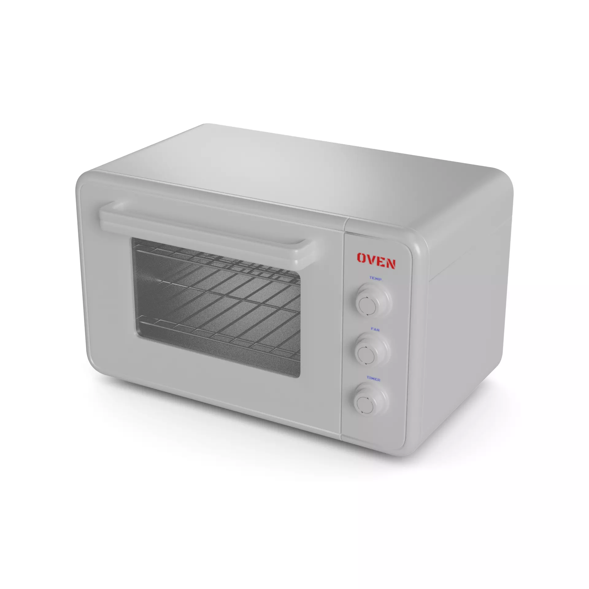 Toaster Oven Low-poly 3D model_0