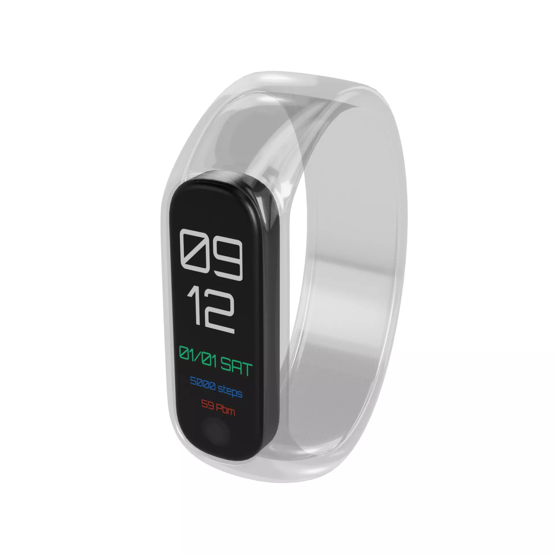 Fitness Trackers Low-poly 3D model_0