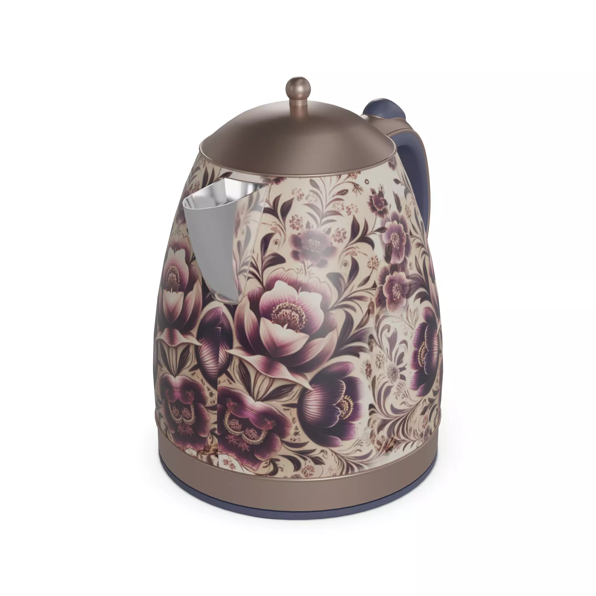 Electric Kettle Low-poly 3D model_0