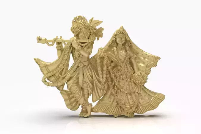 Iskcon Radhakrishna file 3D print model