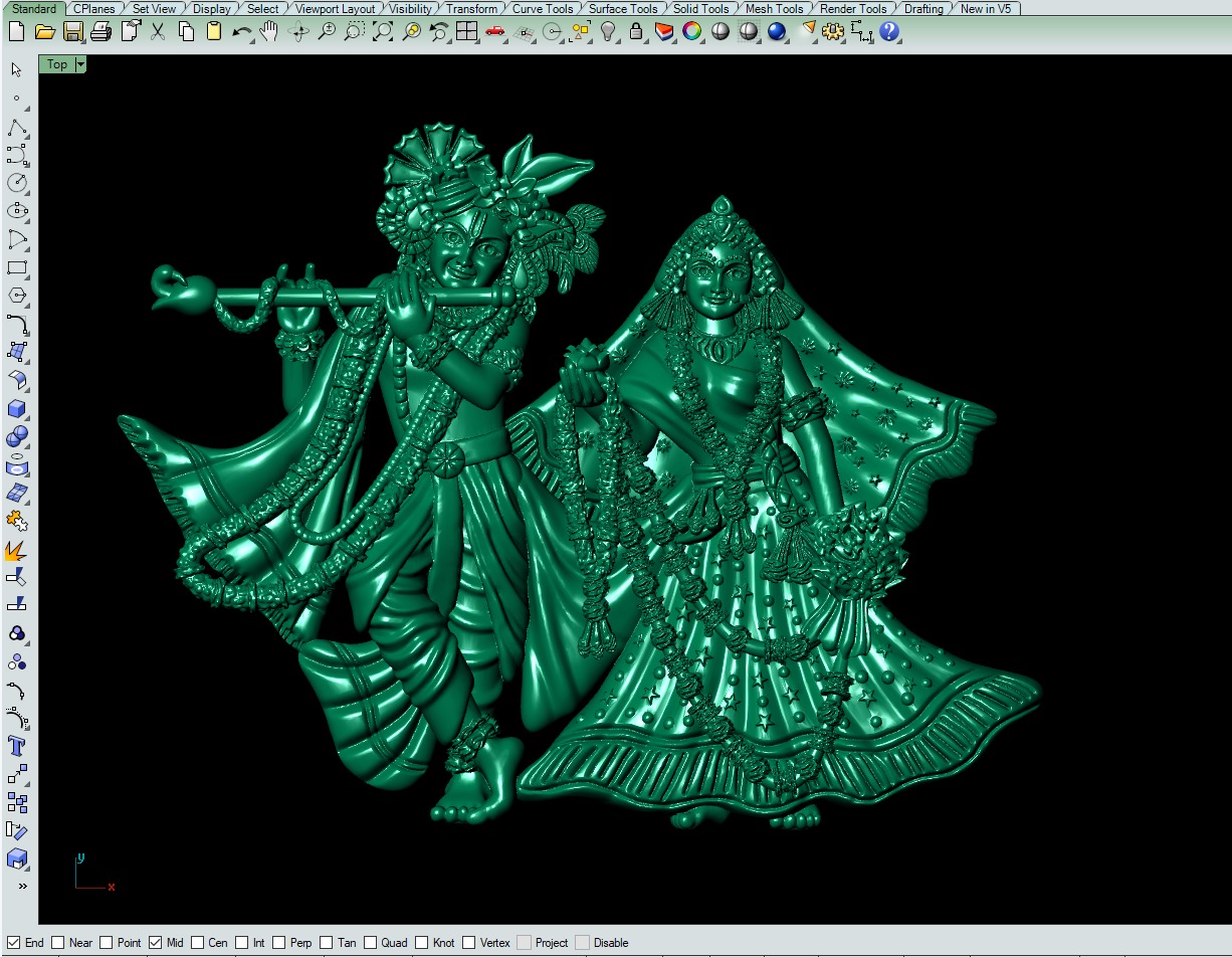 Iskcon Radhakrishna file 3D print model_1