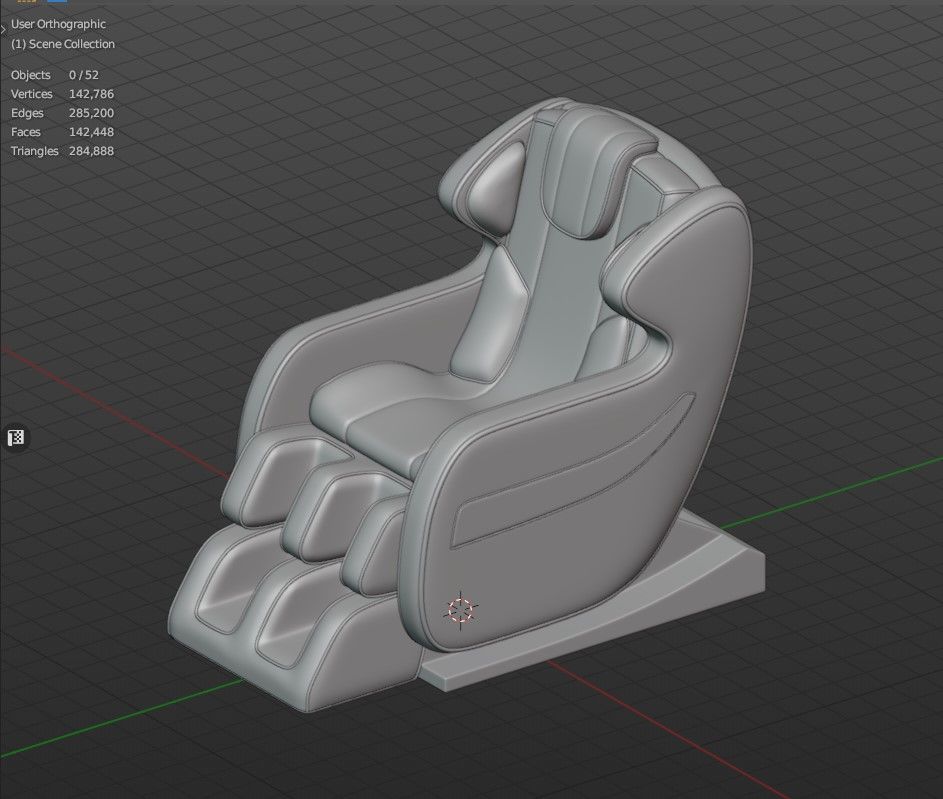 Electric Massage Chair 3D model_8