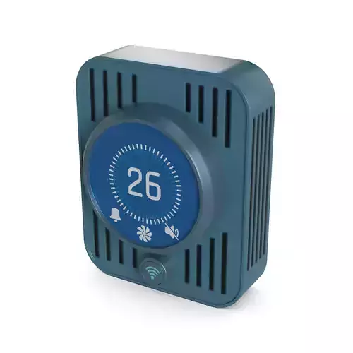 Smart Thermostat Low-poly 3D model