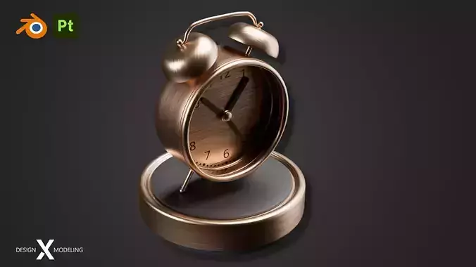 Alarm-Clock Low-poly 3D model