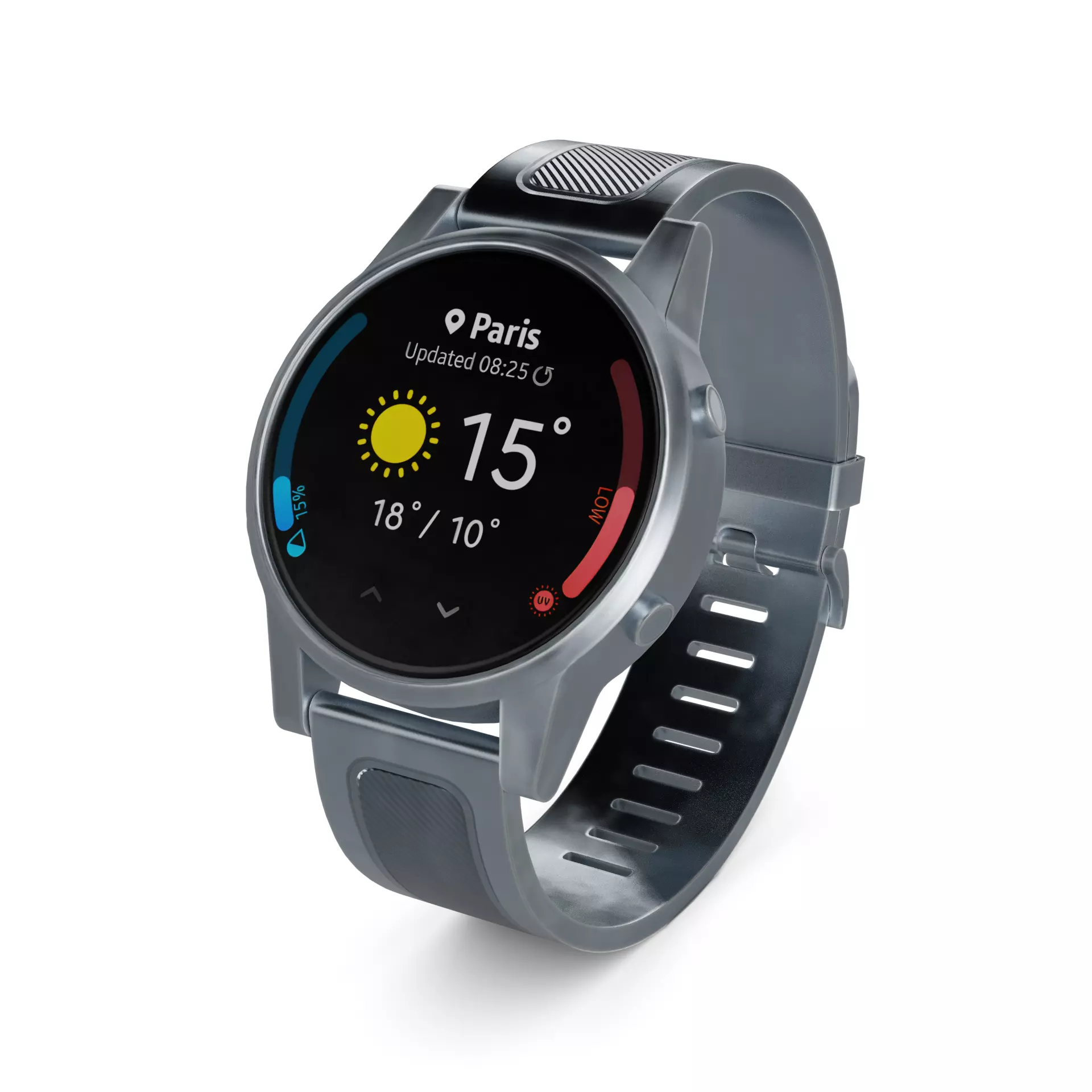 Sport watch Low-poly 3D model_0