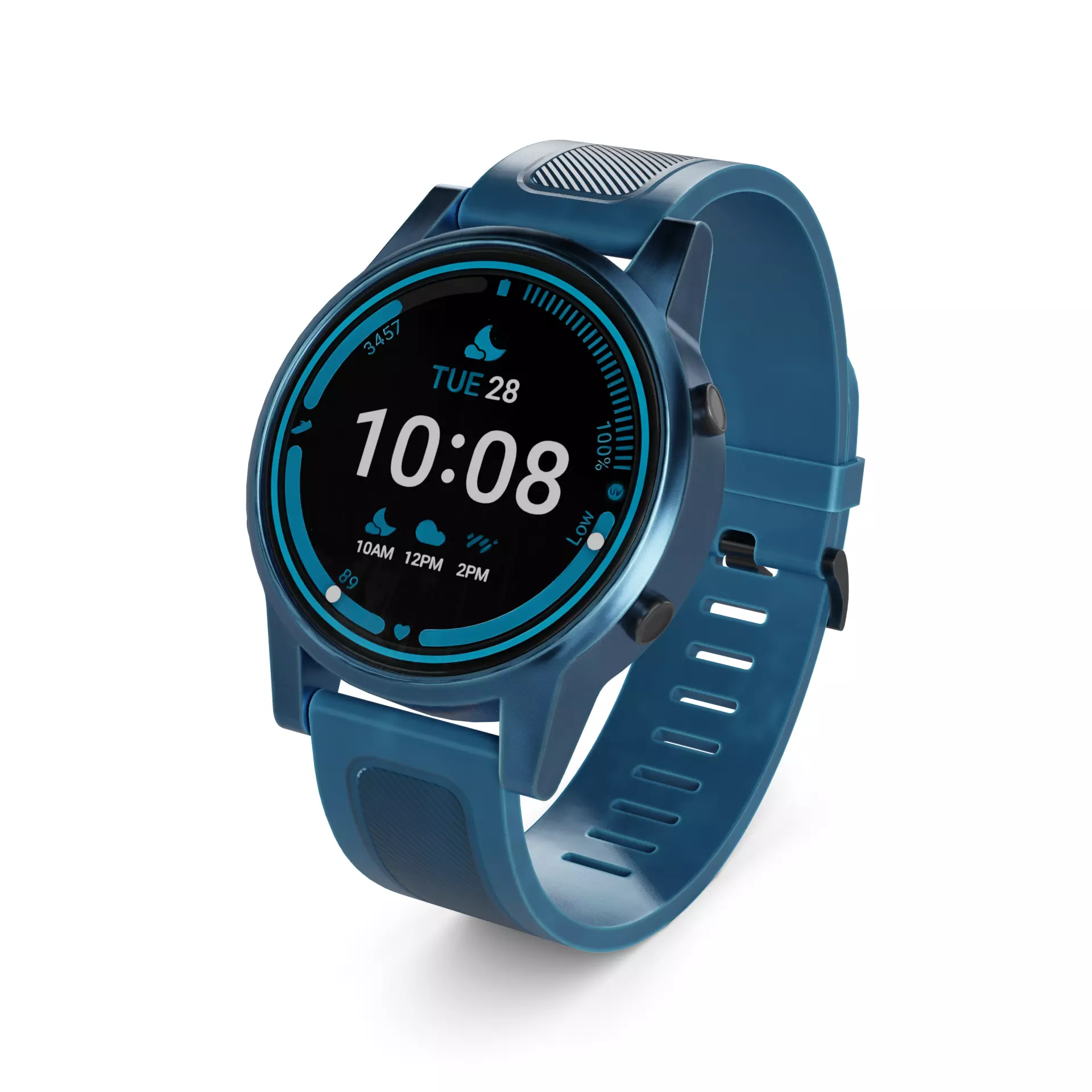 Sport watch Low-poly 3D model_0