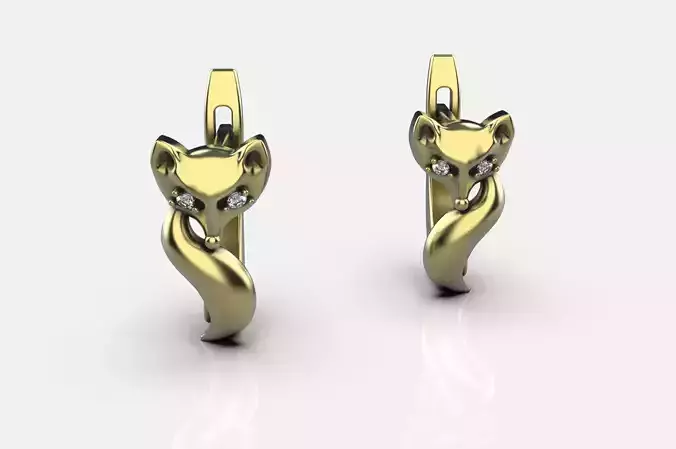 Fox earrings