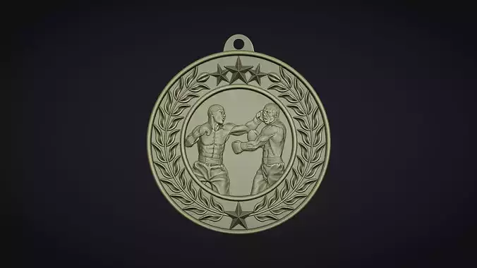 Boxing Medal 3D print model