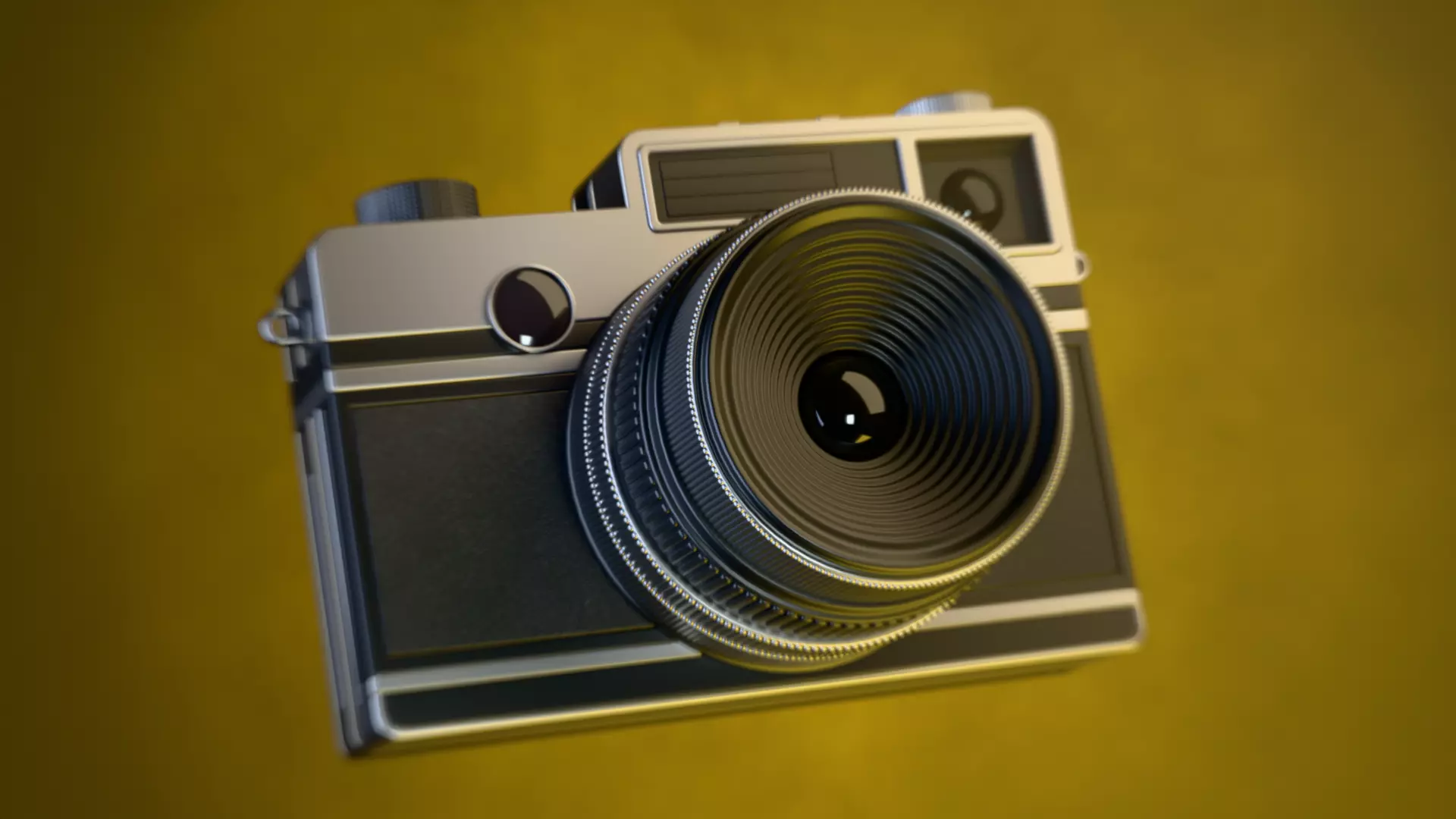 Instant camera model Low-poly 3D model_0