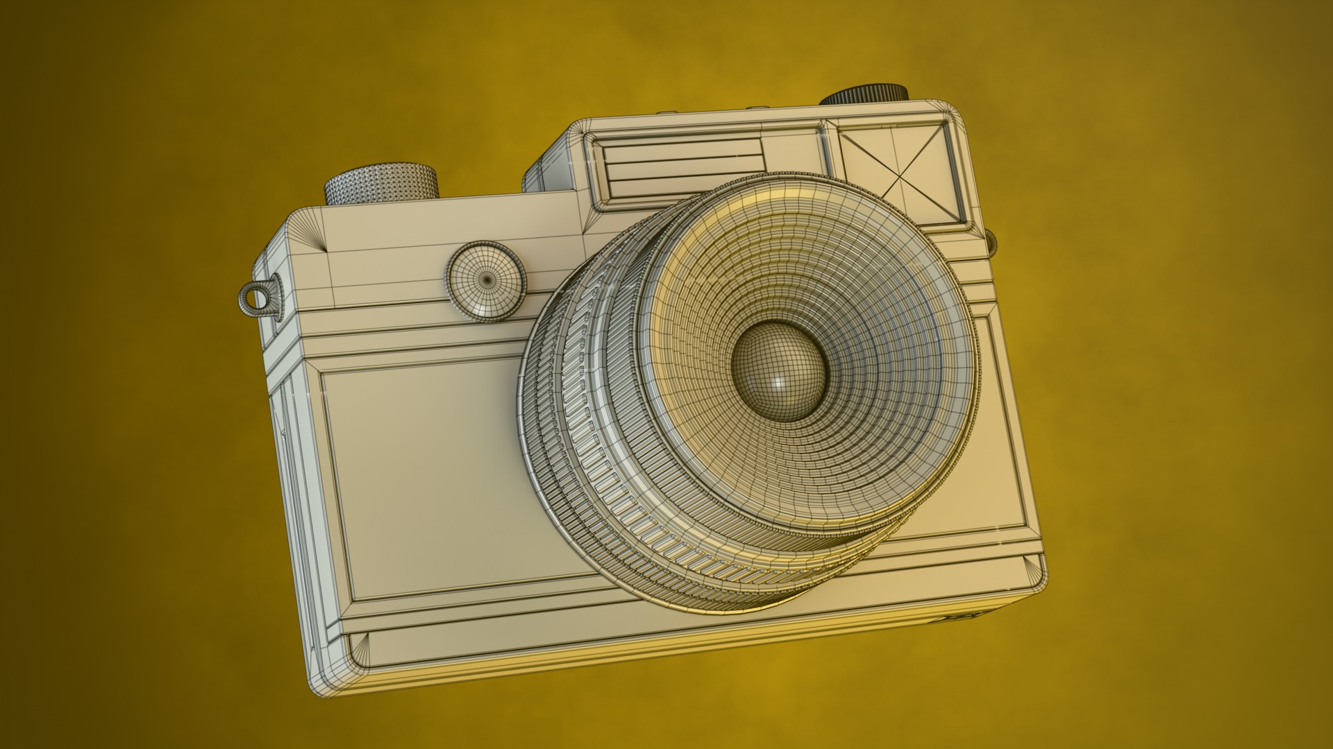 Instant camera model Low-poly 3D model_1