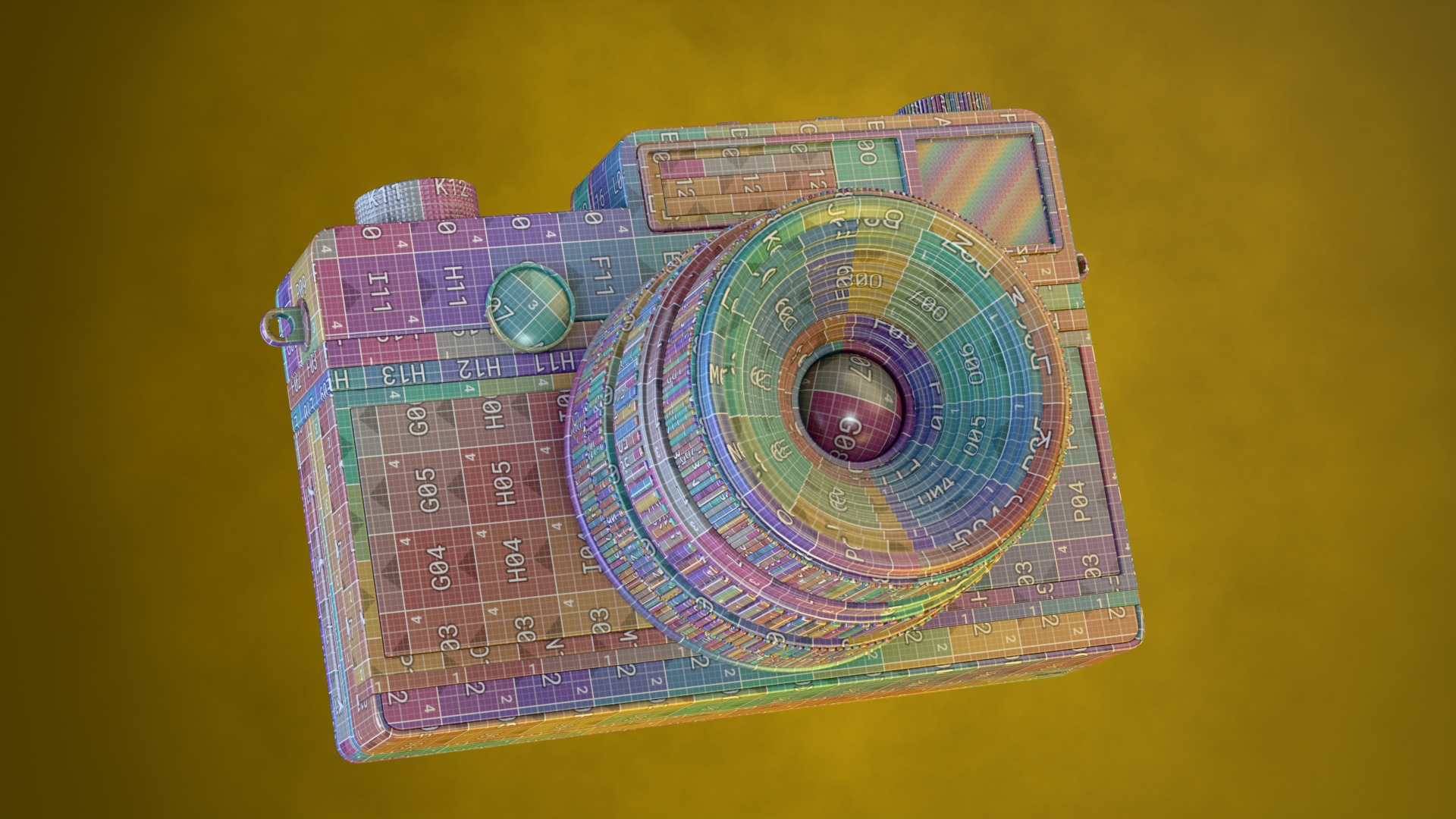 Instant camera model Low-poly 3D model_2