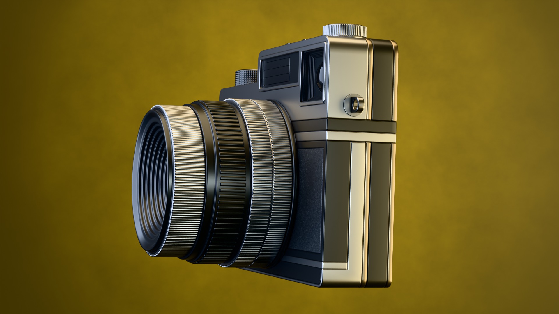 Instant camera model Low-poly 3D model_8