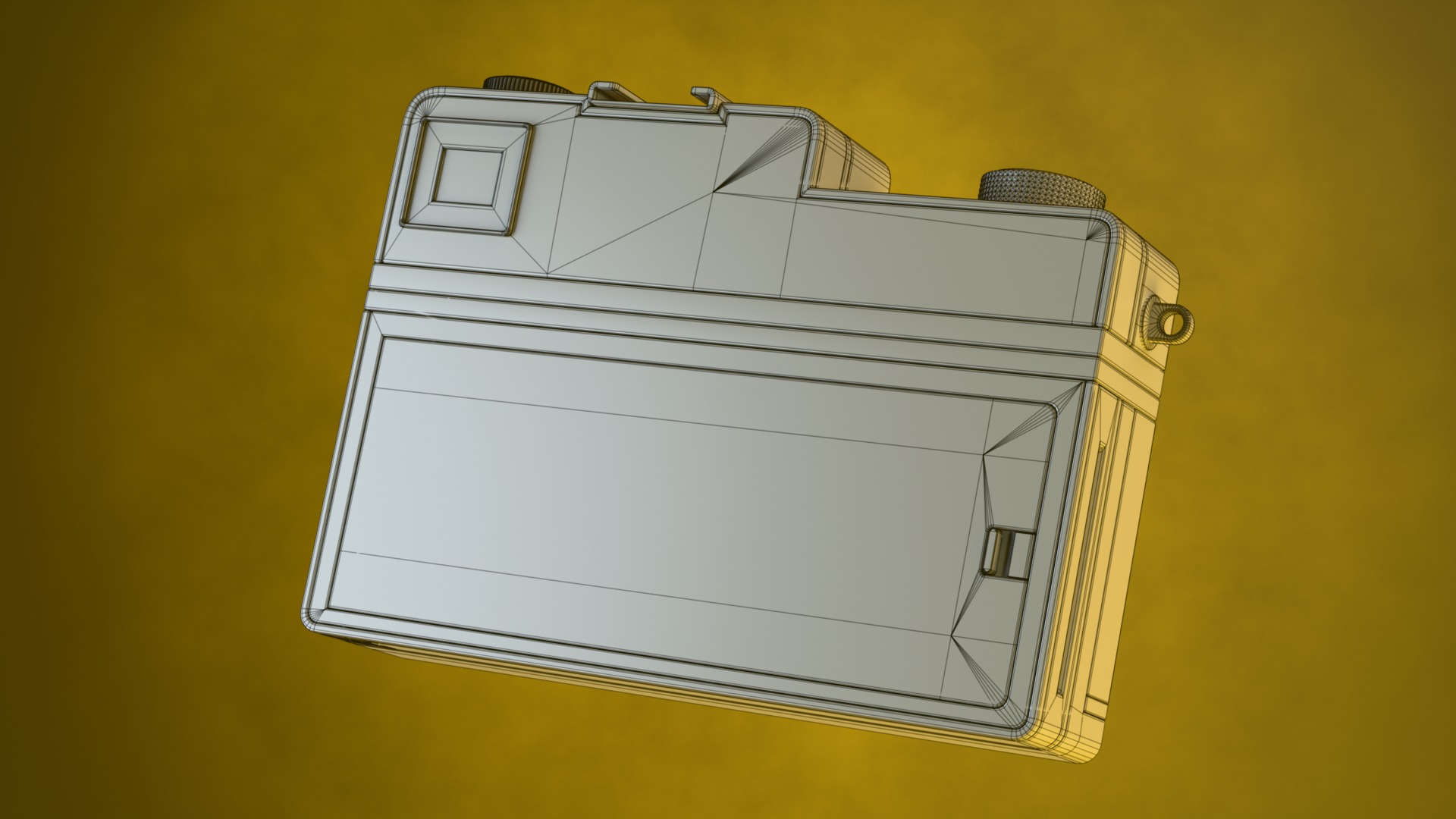 Instant camera model Low-poly 3D model_4