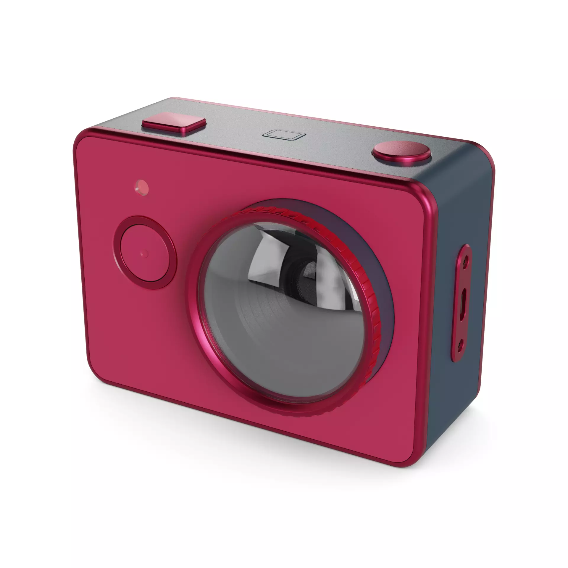 Action camera Low-poly 3D model_0