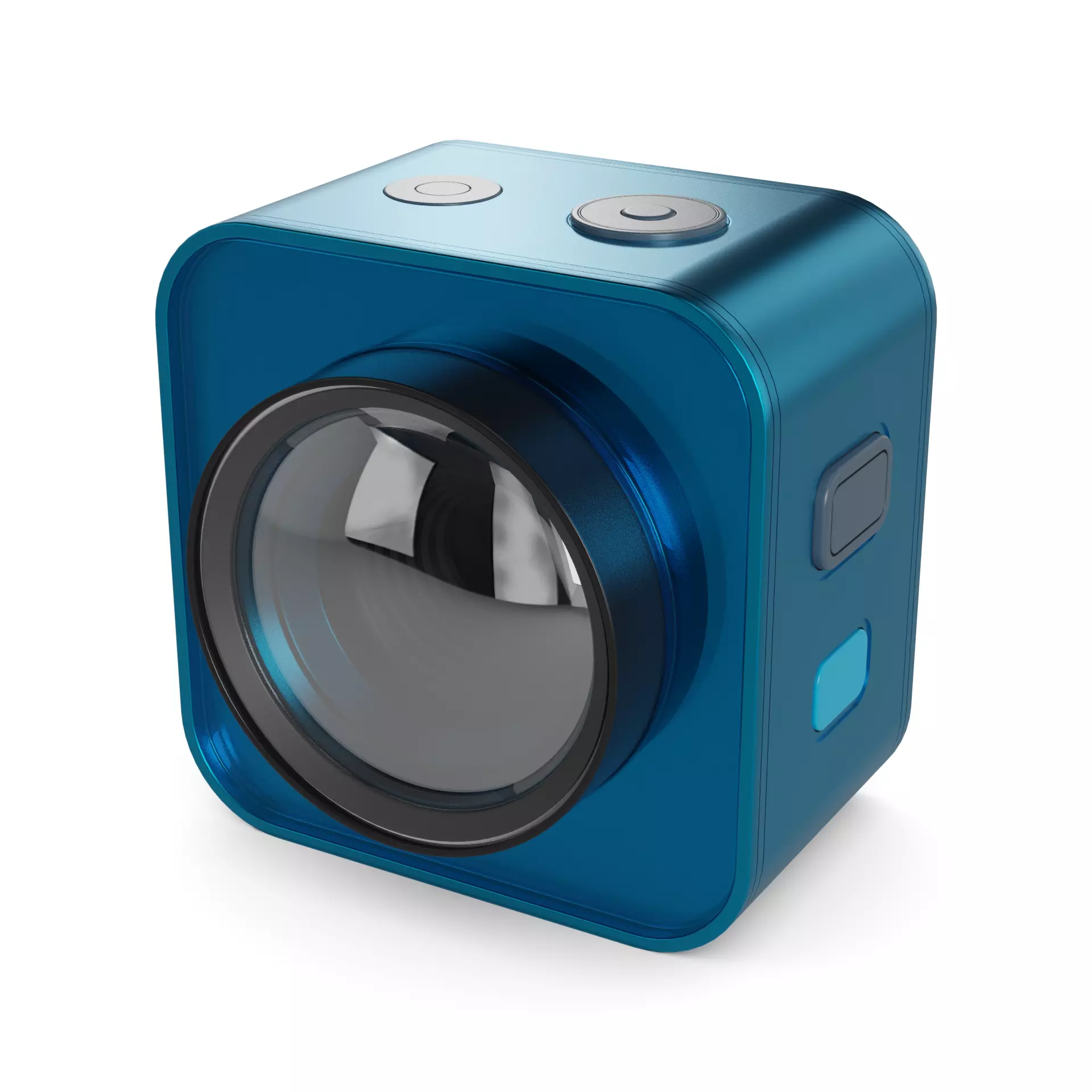 Action camera Low-poly 3D model_0
