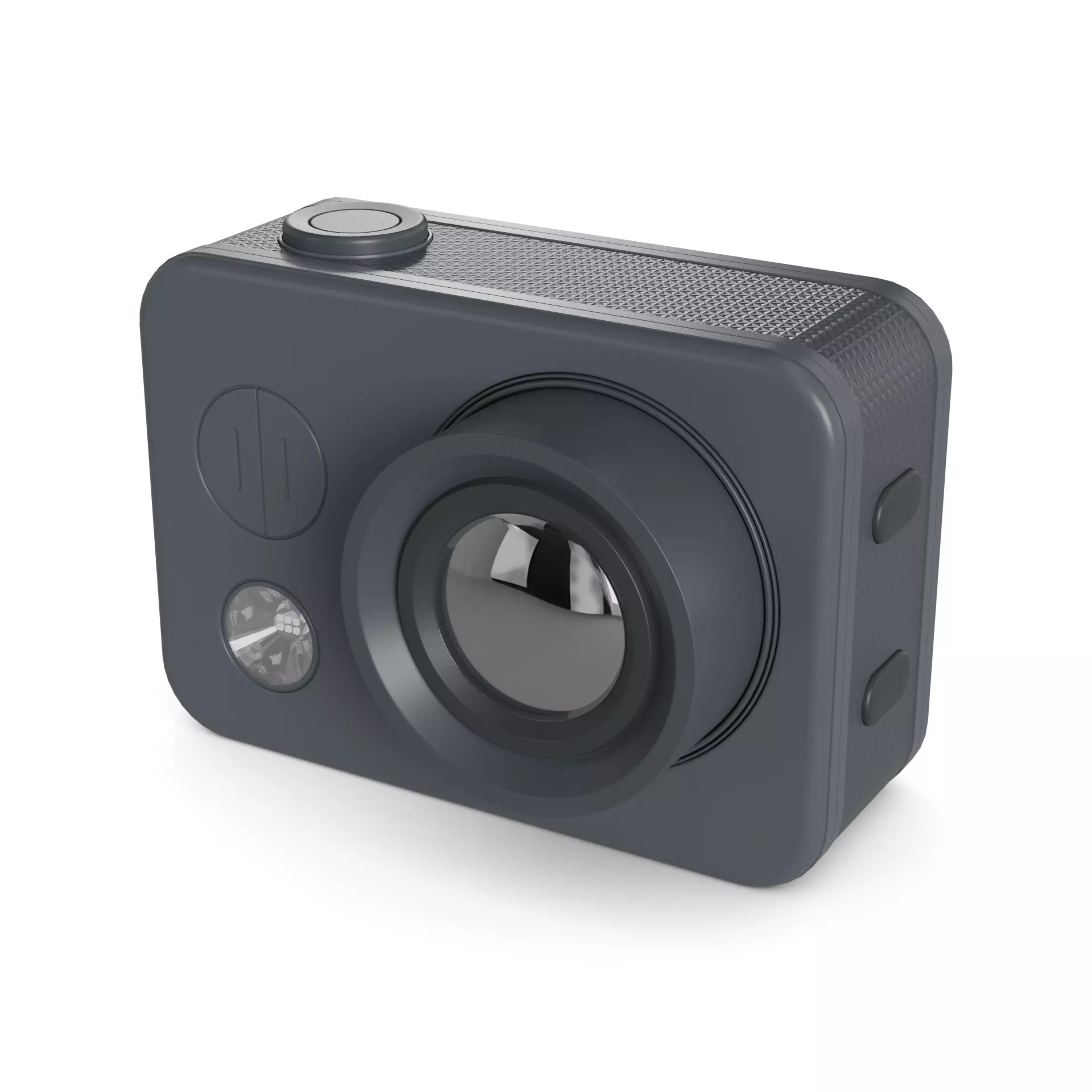Action camera Low-poly 3D model_0