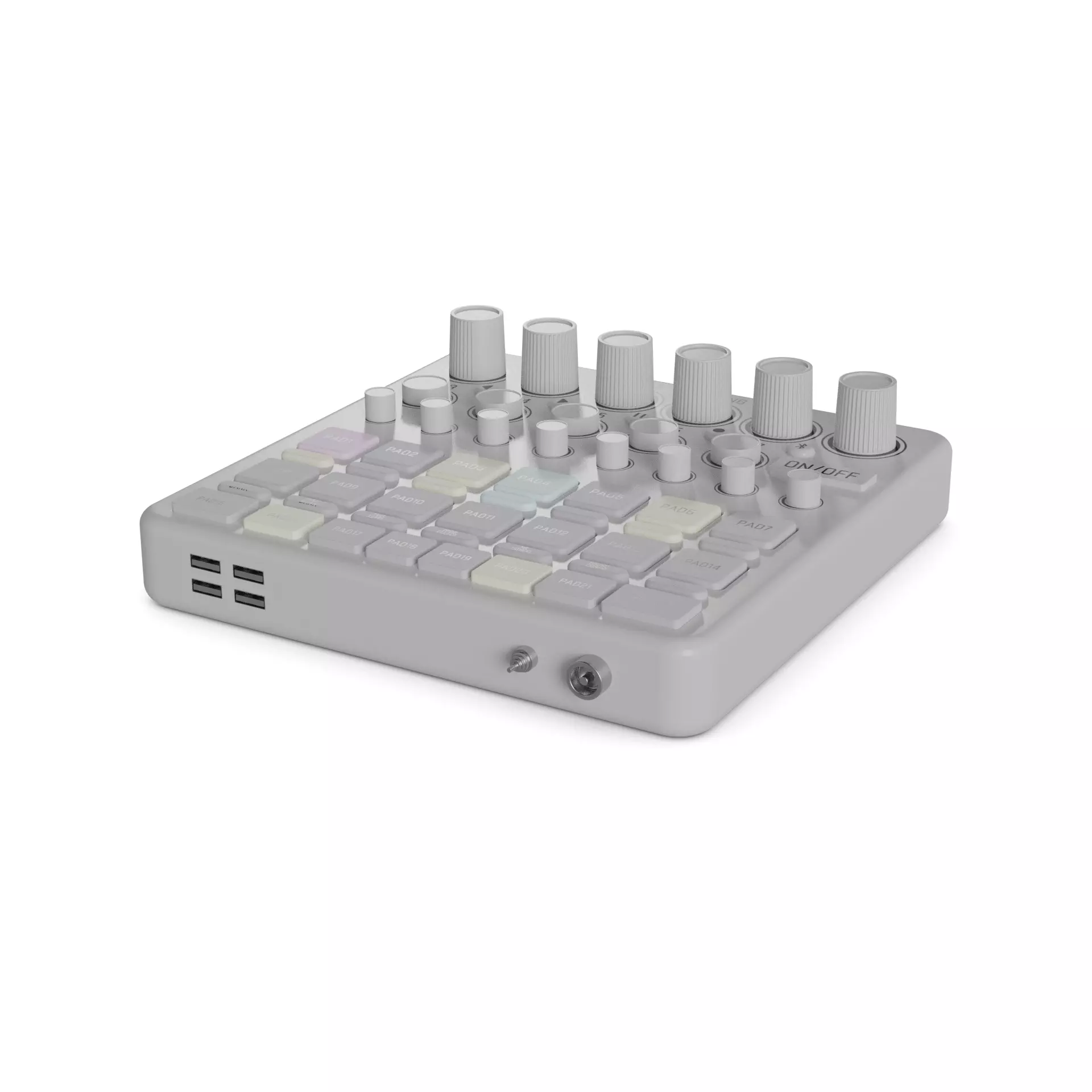 MIDI Controller 3D model_0
