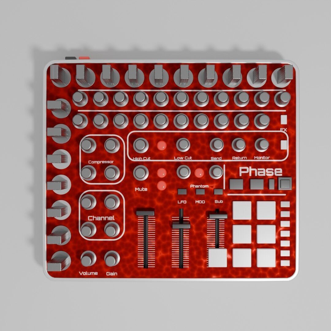DJ Controller Low-poly 3D model_7