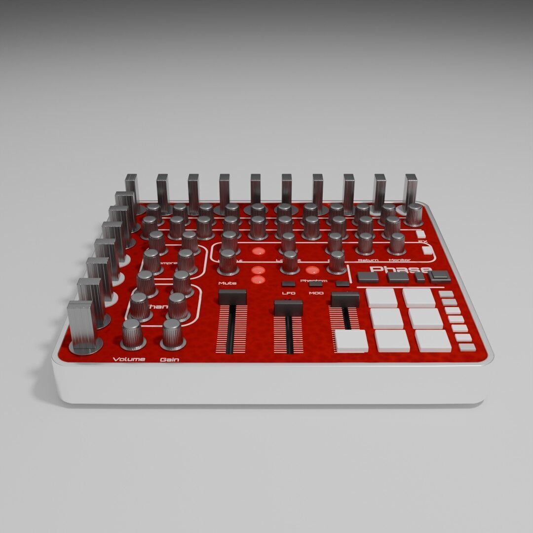 DJ Controller Low-poly 3D model_2