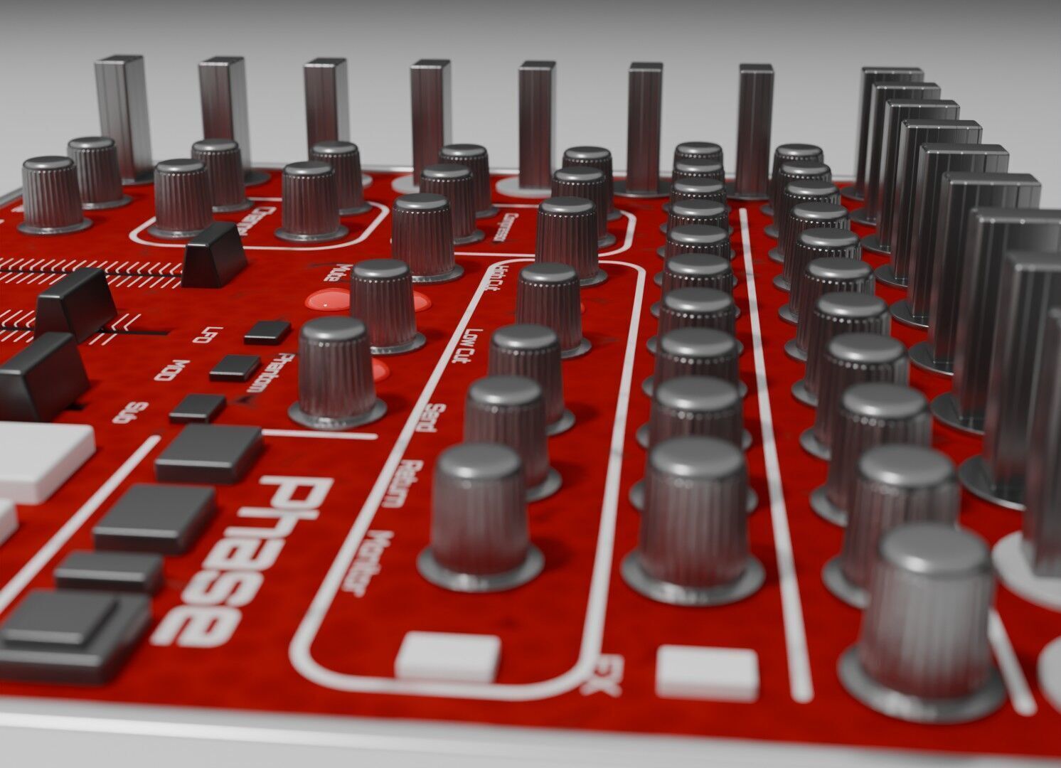 DJ Controller Low-poly 3D model_8