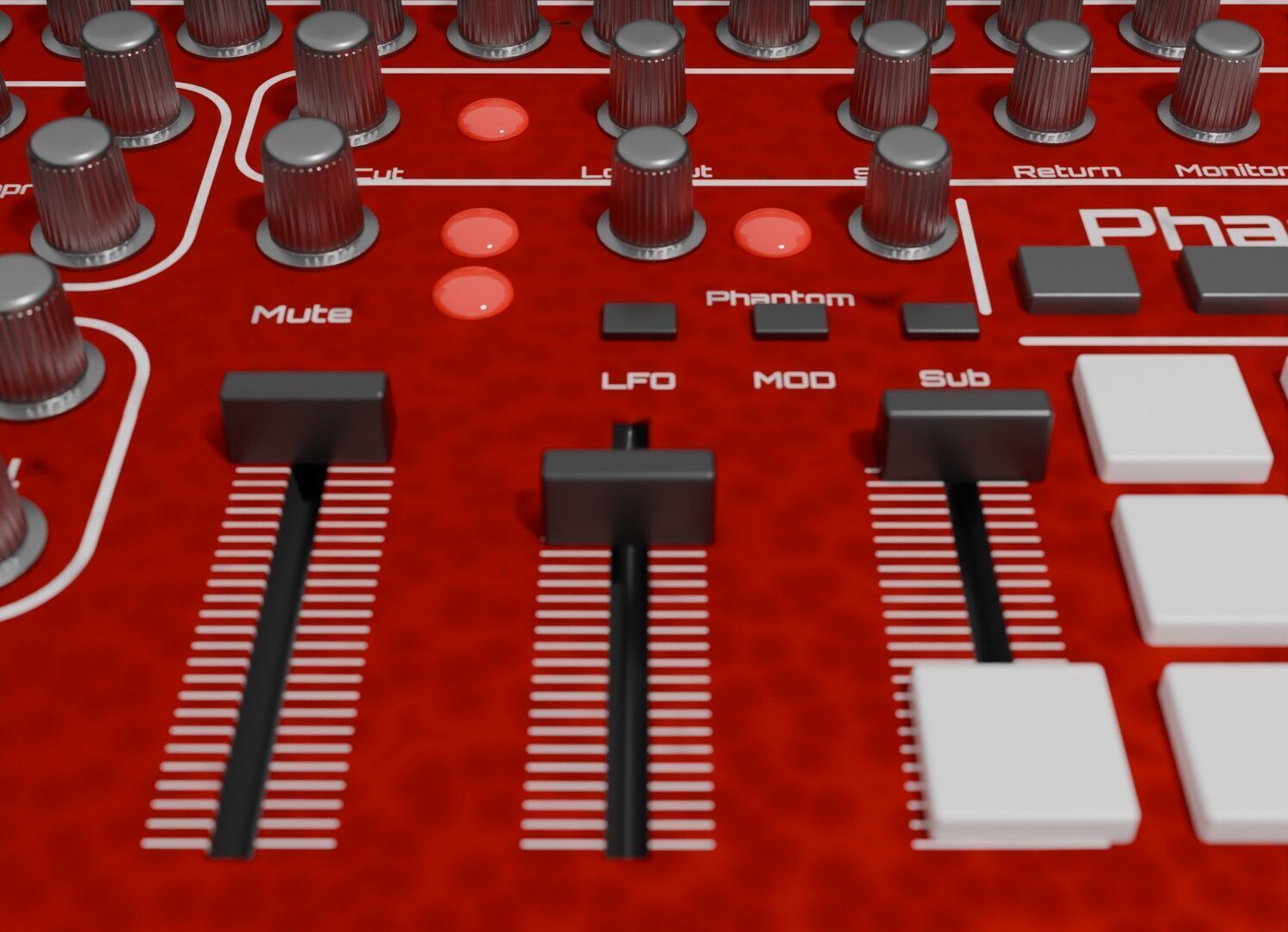 DJ Controller Low-poly 3D model_10