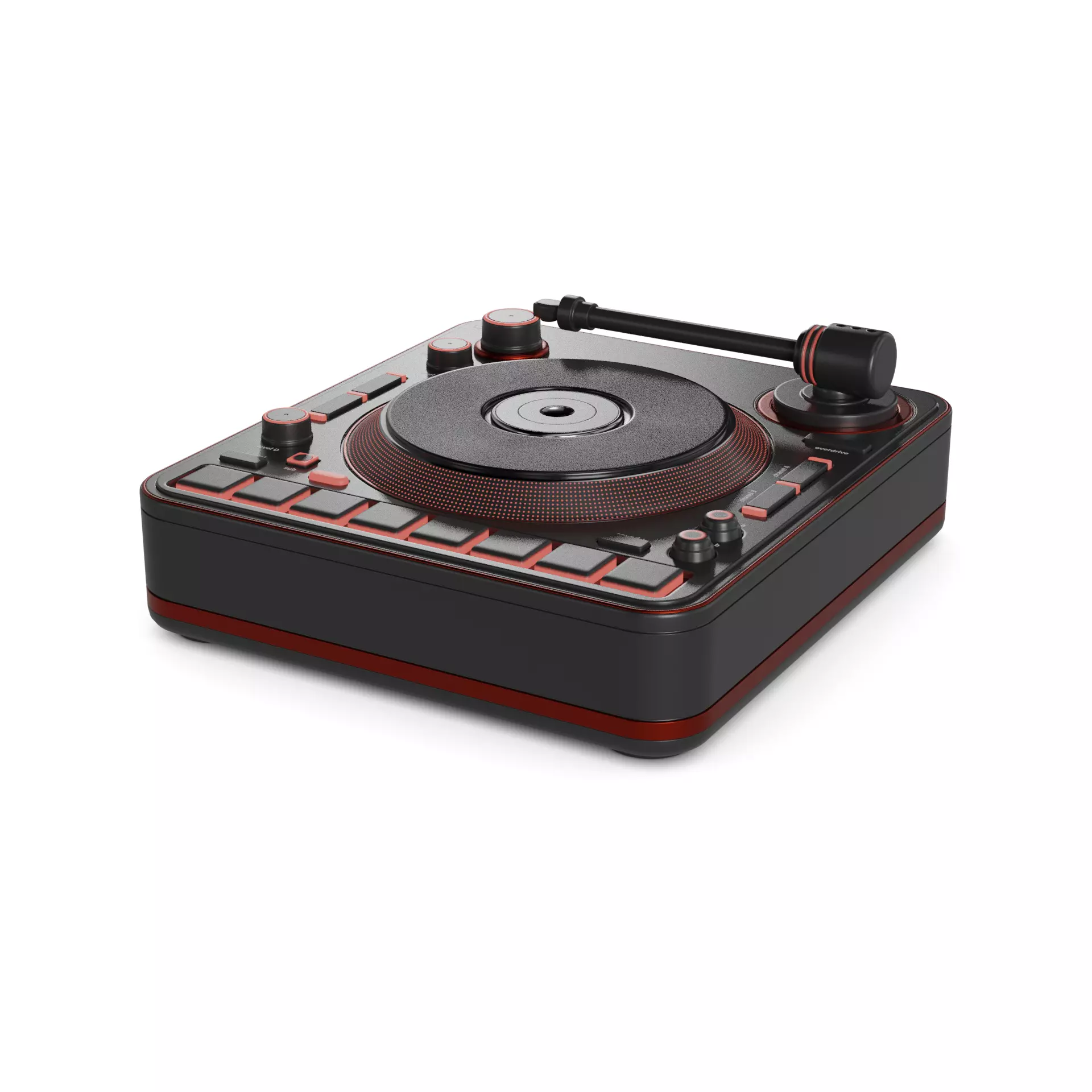 DJ Turntable 3D model_0