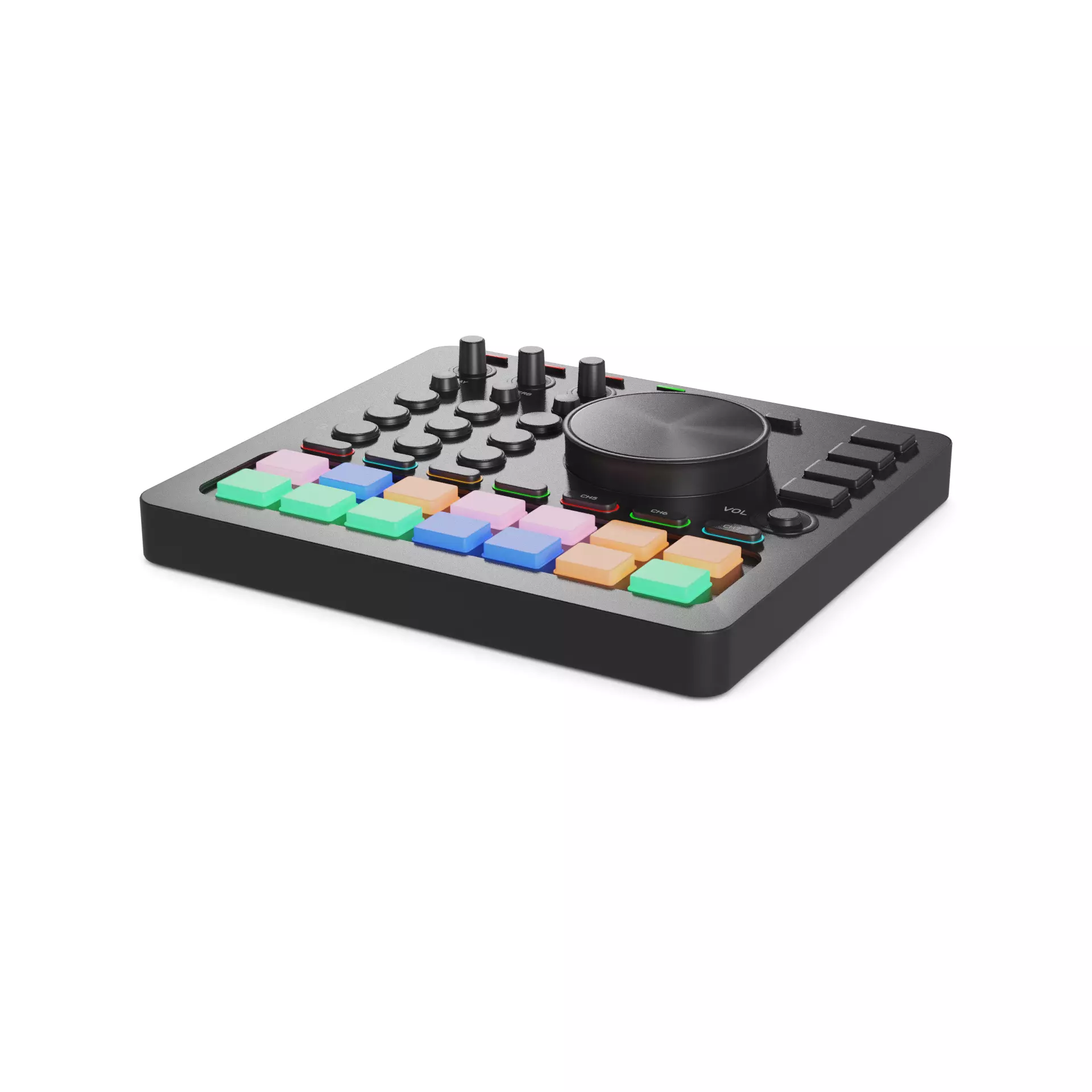 DJ MIDI Controller Low-poly 3D model
