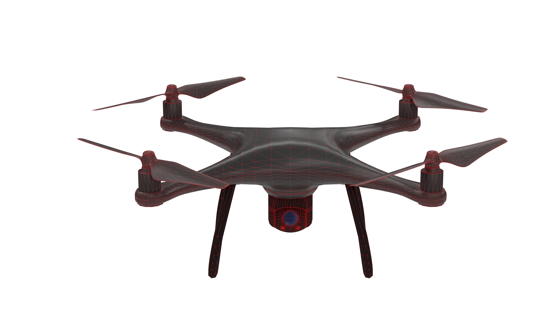Recon Scout Drone Game-Ready 3D Model Animated Low-poly 3D model_5