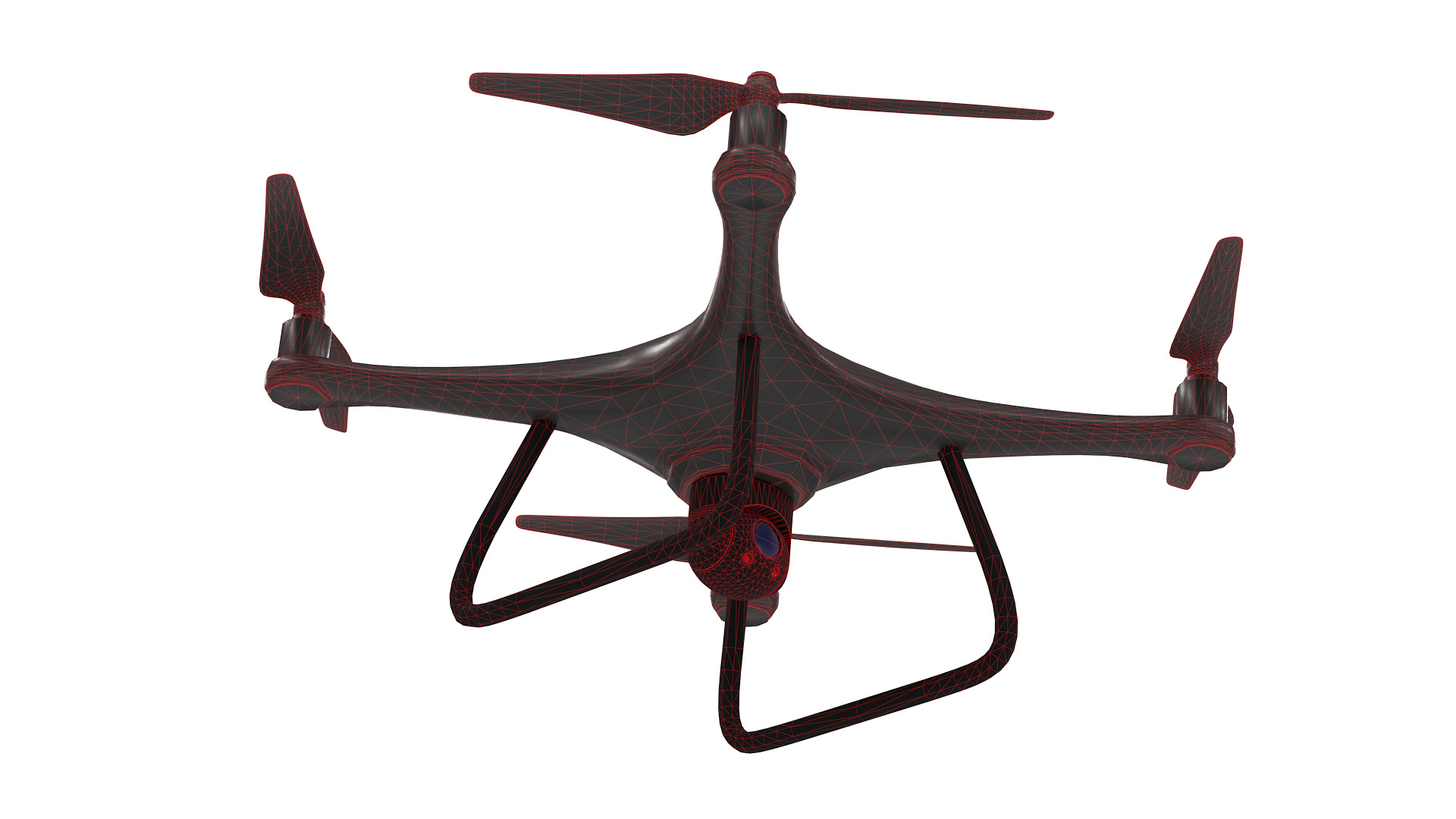 Recon Scout Drone Game-Ready 3D Model Animated Low-poly 3D model_3