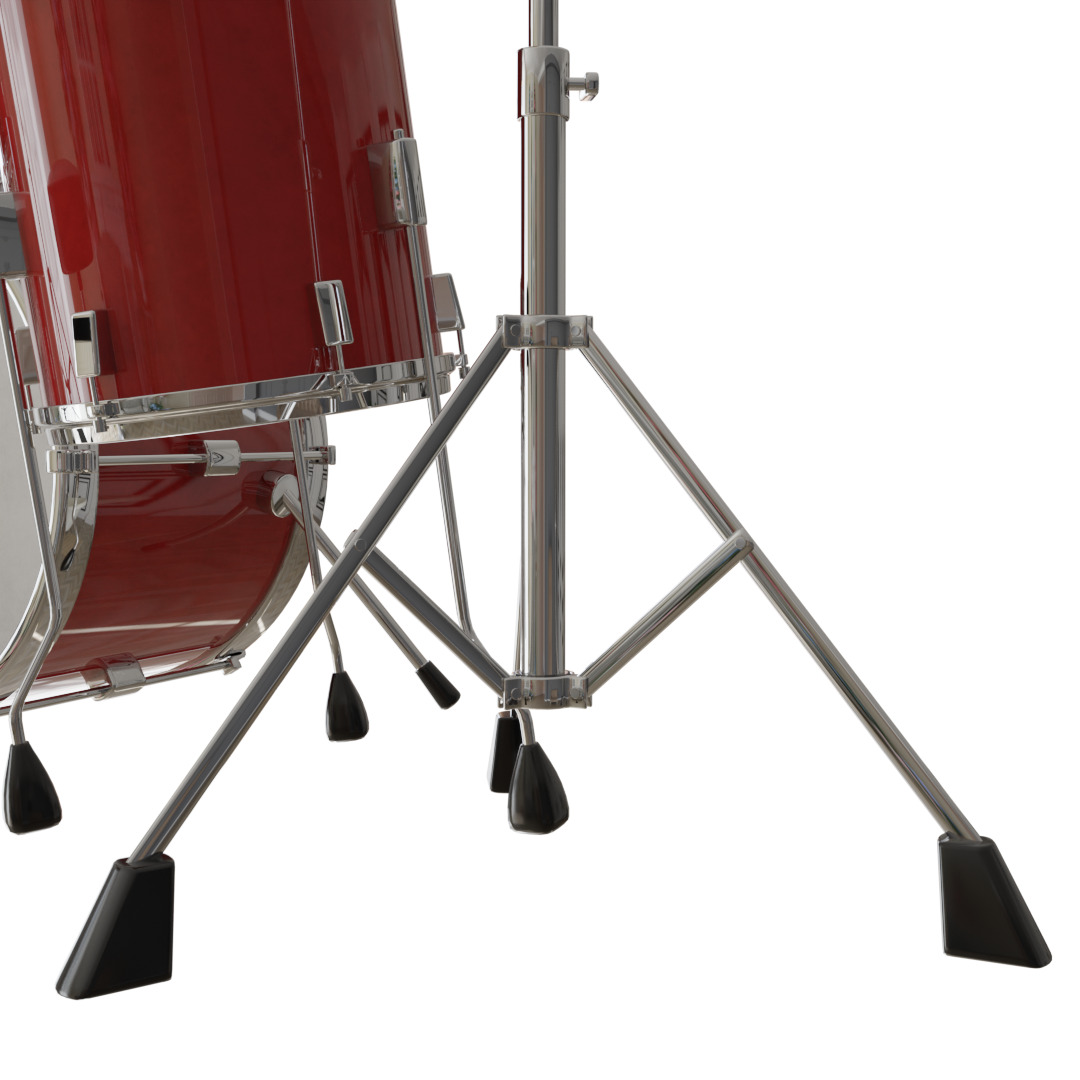 Drums set 3D model_4