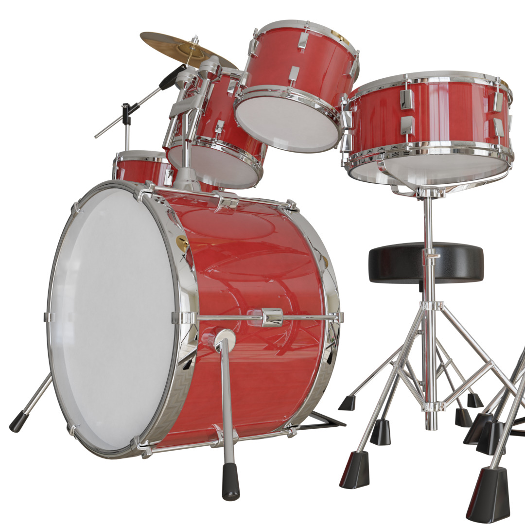Drums set 3D model_8