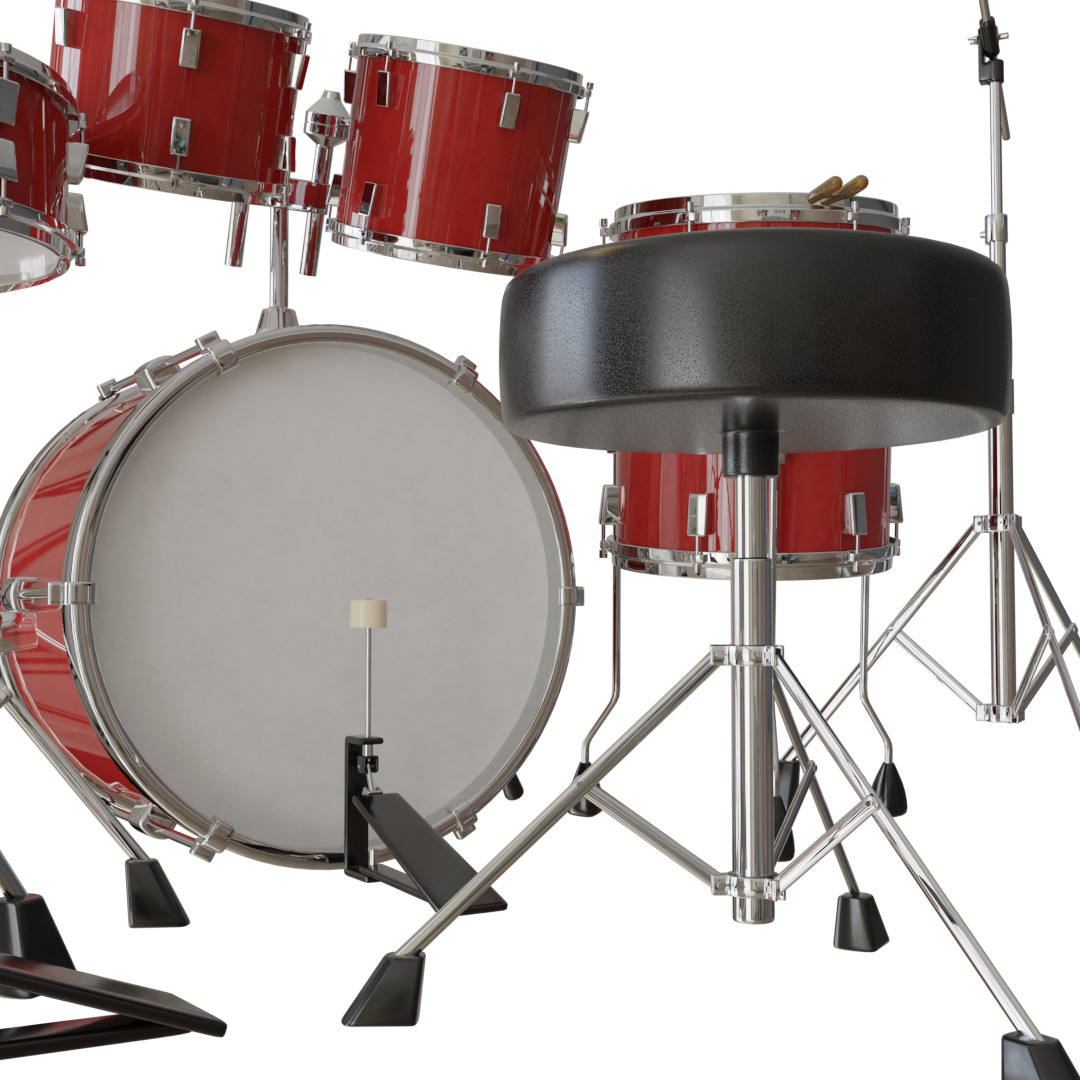Drums set 3D model_7