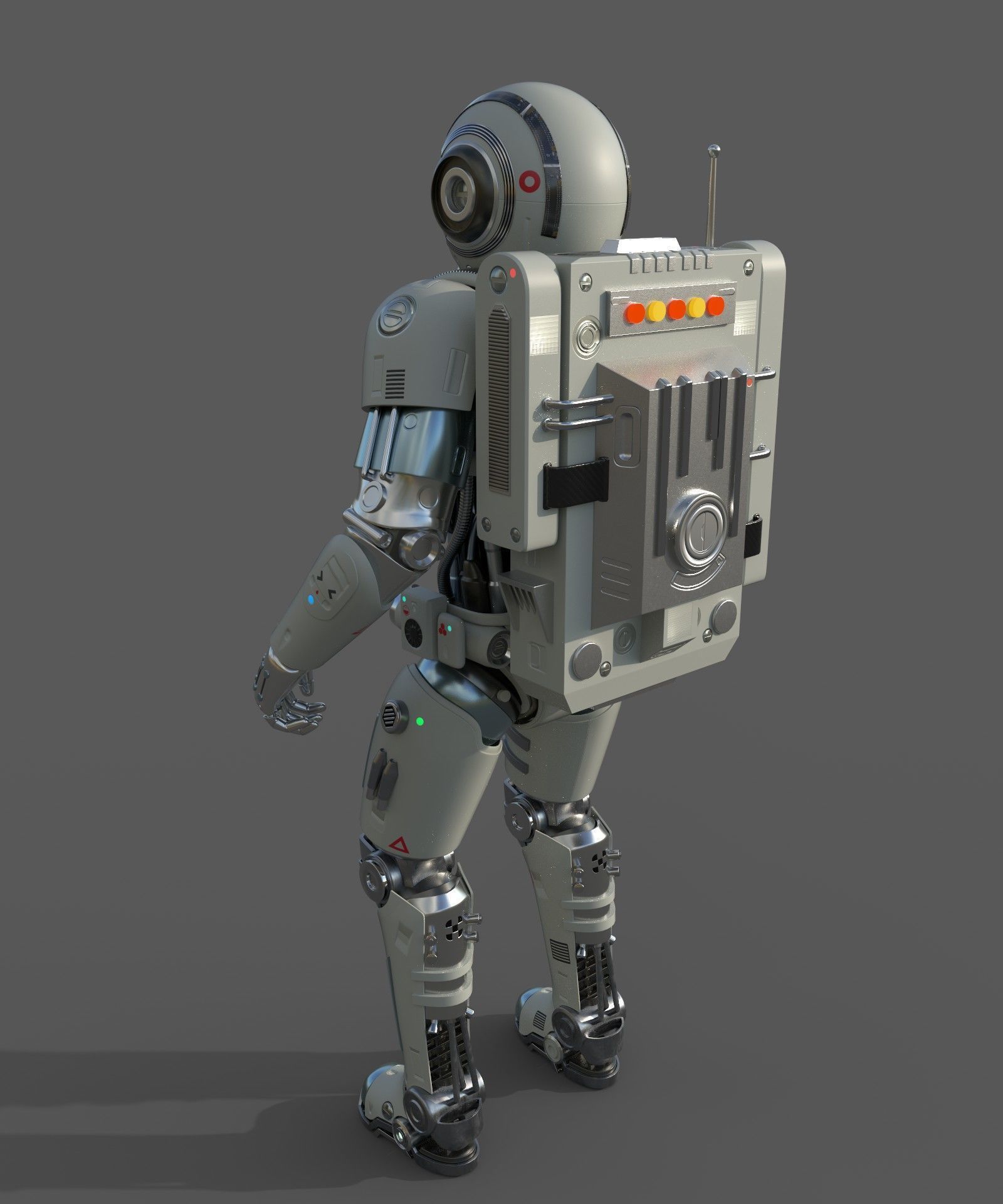 Astronaut Robot 3D model_8