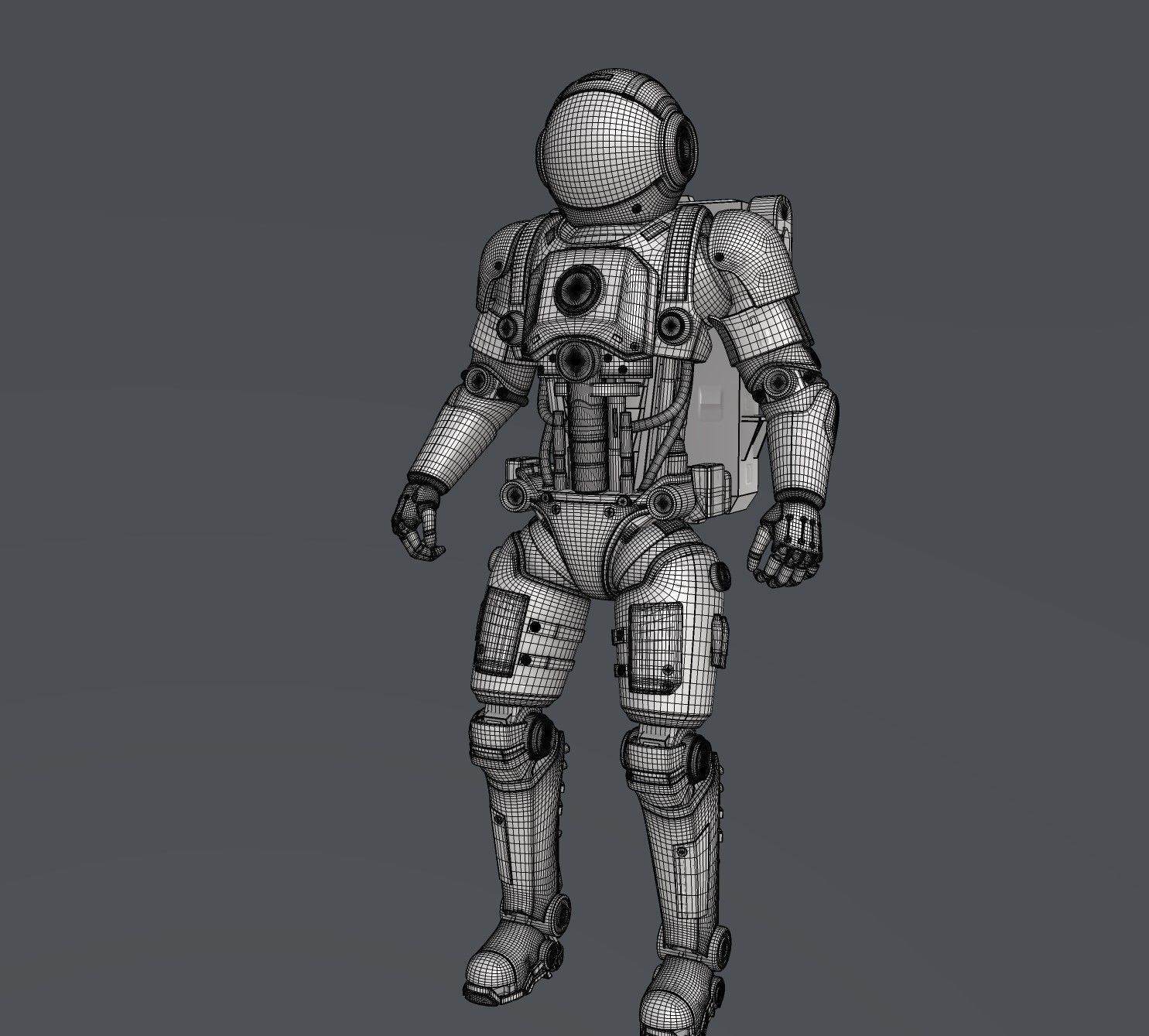 Astronaut Robot 3D model_5