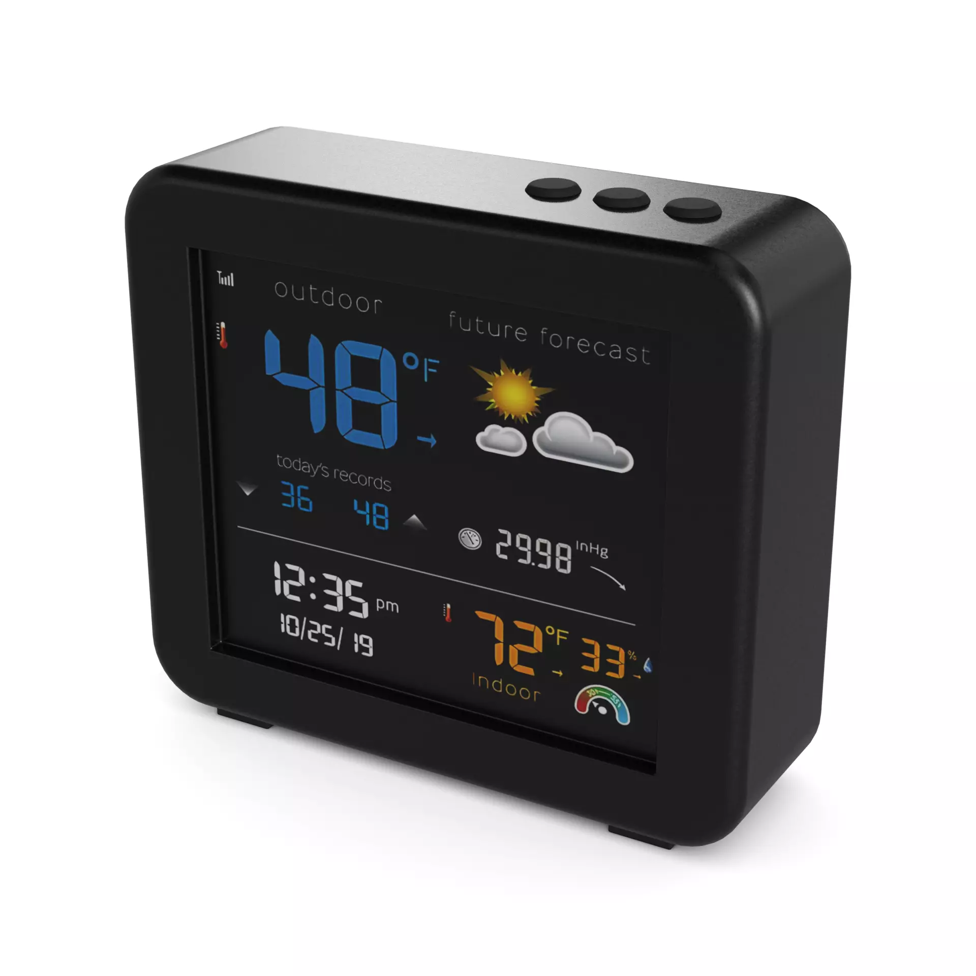 Weather station Low-poly 3D model_0