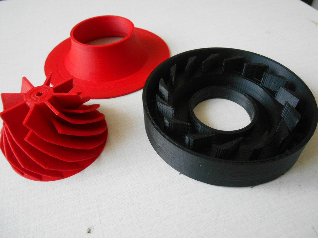 Turbocharger with electric motor 2 Free 3D print model_1