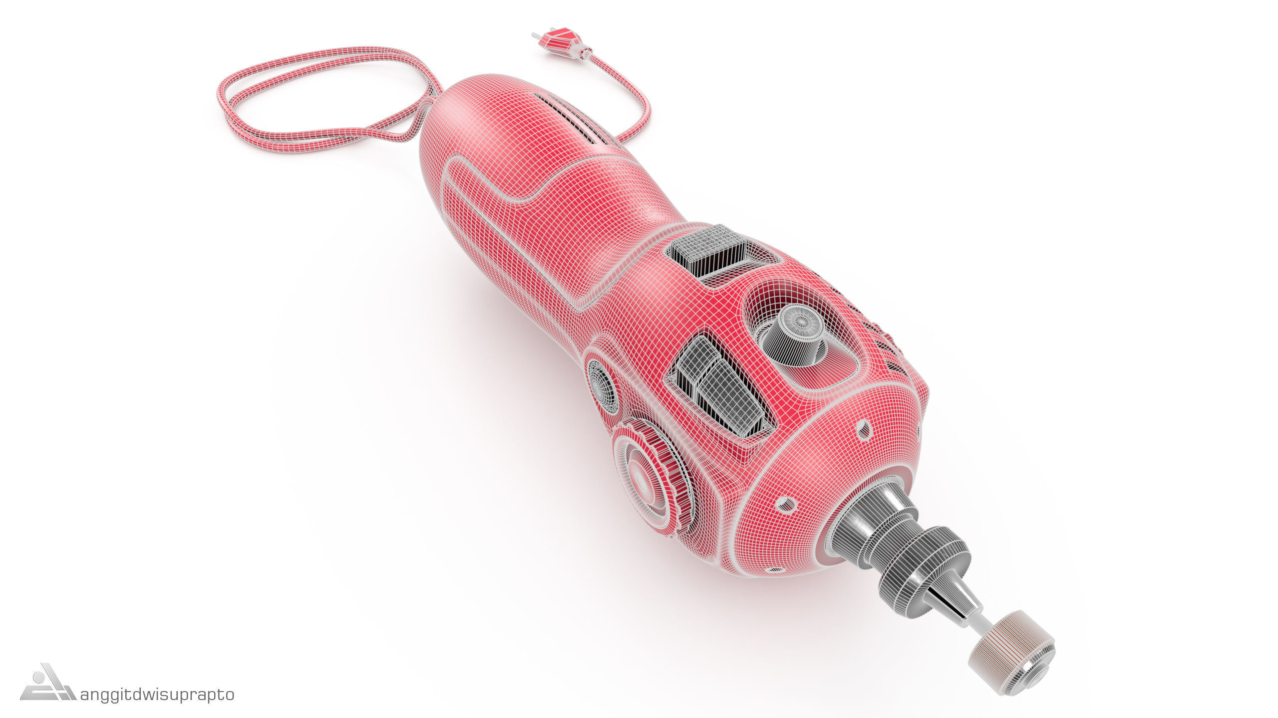 Rotary tool 3D model_8