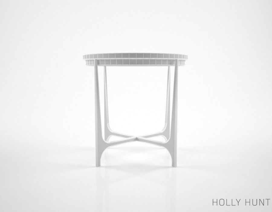 Holly Hunt Portia side table 3D model_3