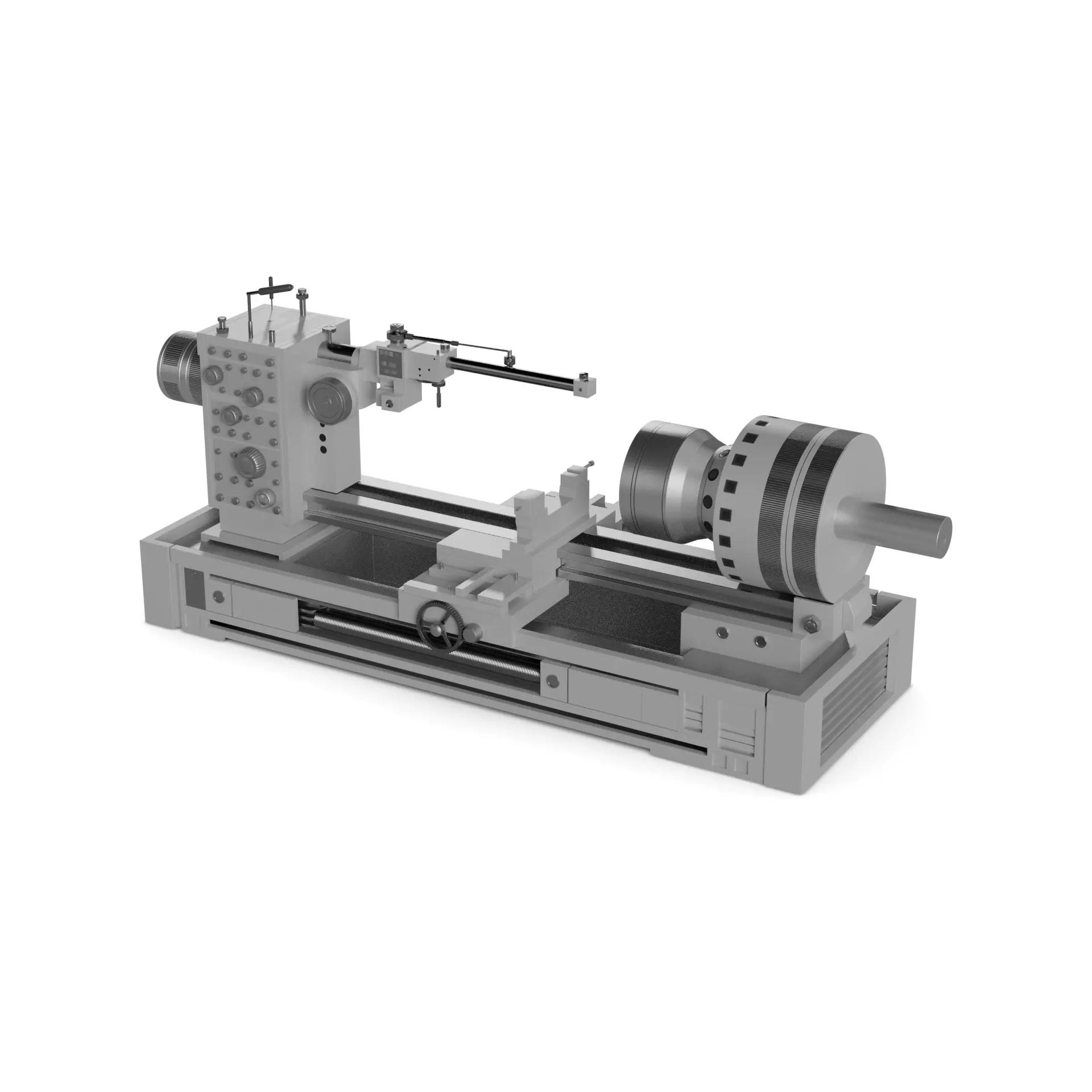 Lathe 3D model_0
