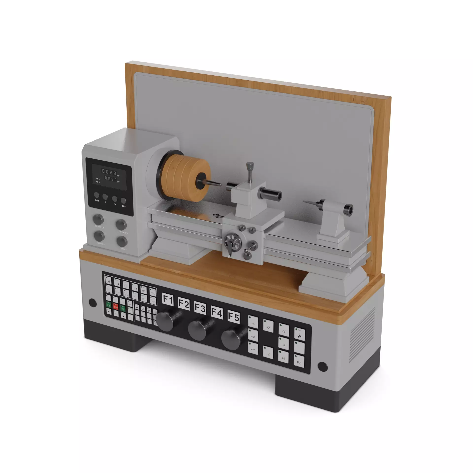 Lathe 3D model_0