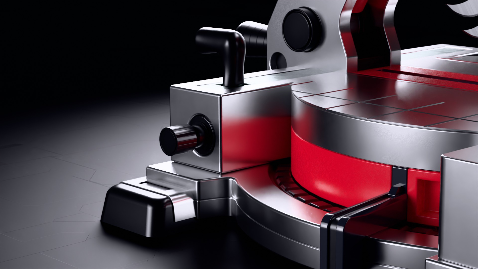 Miter Saw Low-poly 3D model_8