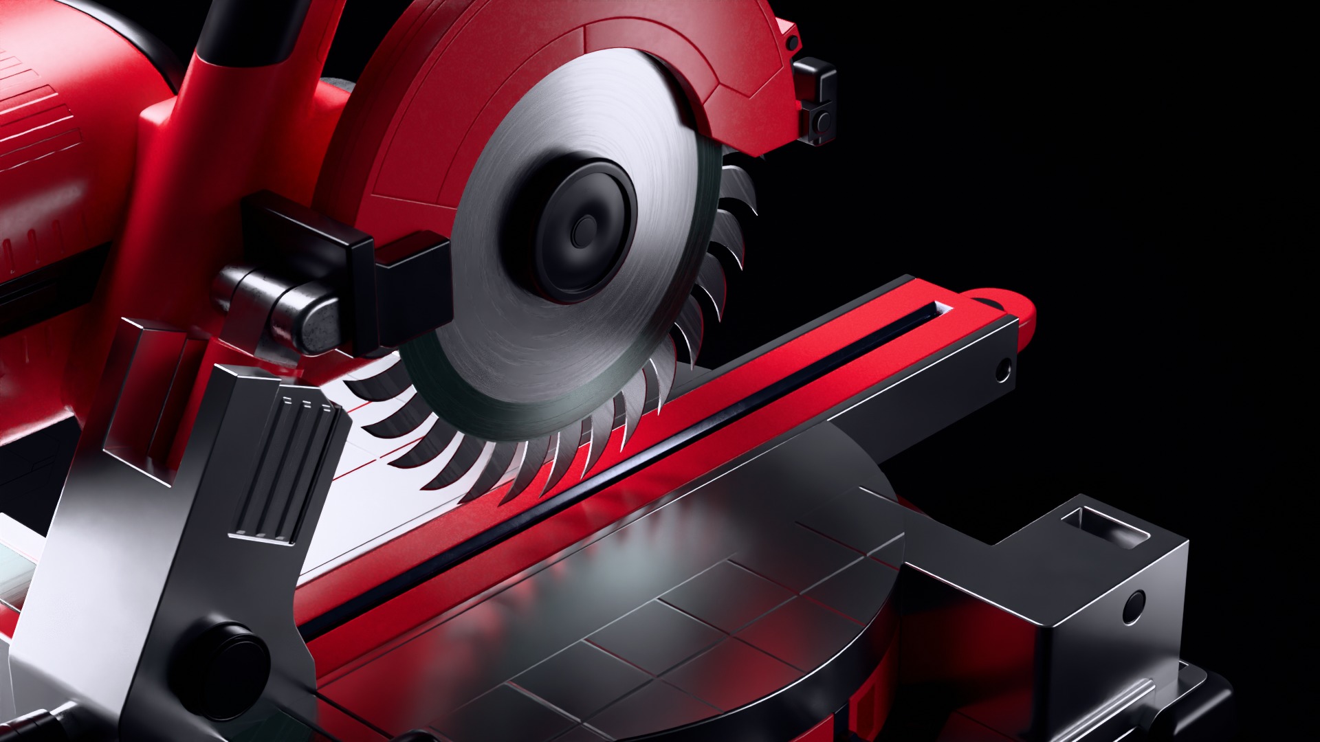 Miter Saw Low-poly 3D model_6