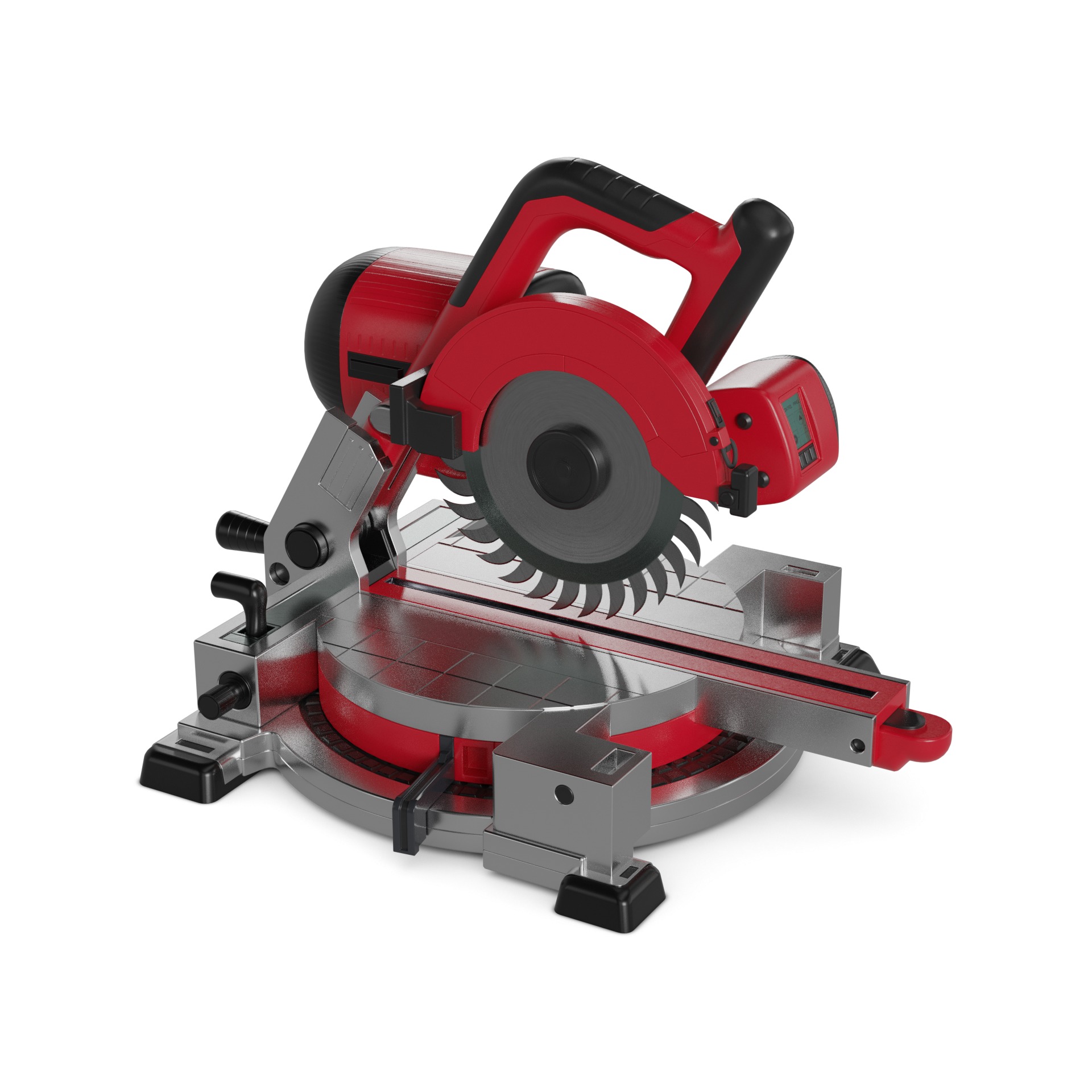 Miter Saw Low-poly 3D model_17