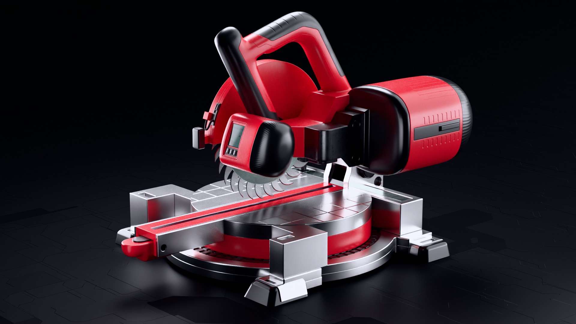 Miter Saw Low-poly 3D model_3