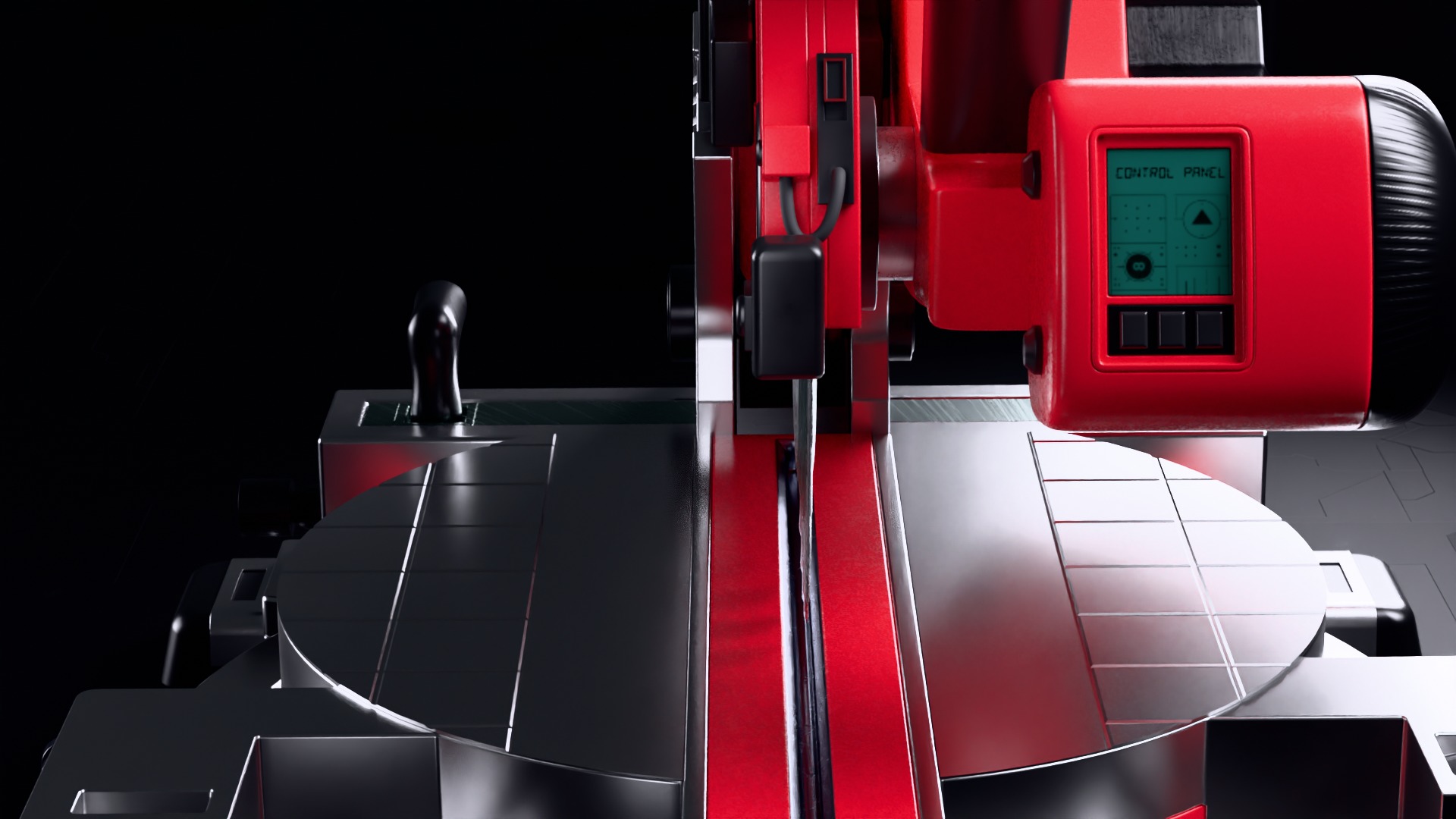 Miter Saw Low-poly 3D model_12