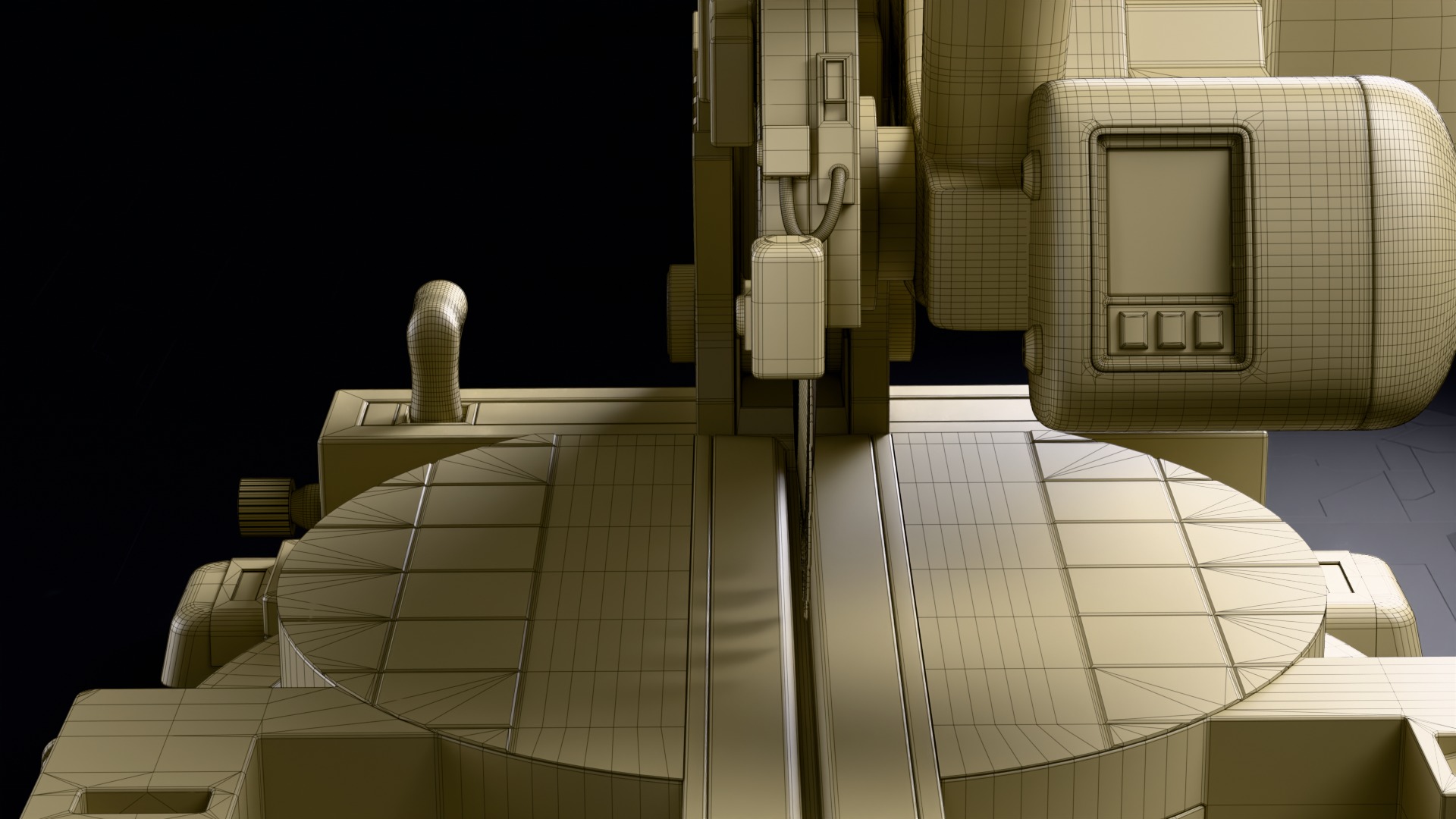 Miter Saw Low-poly 3D model_13