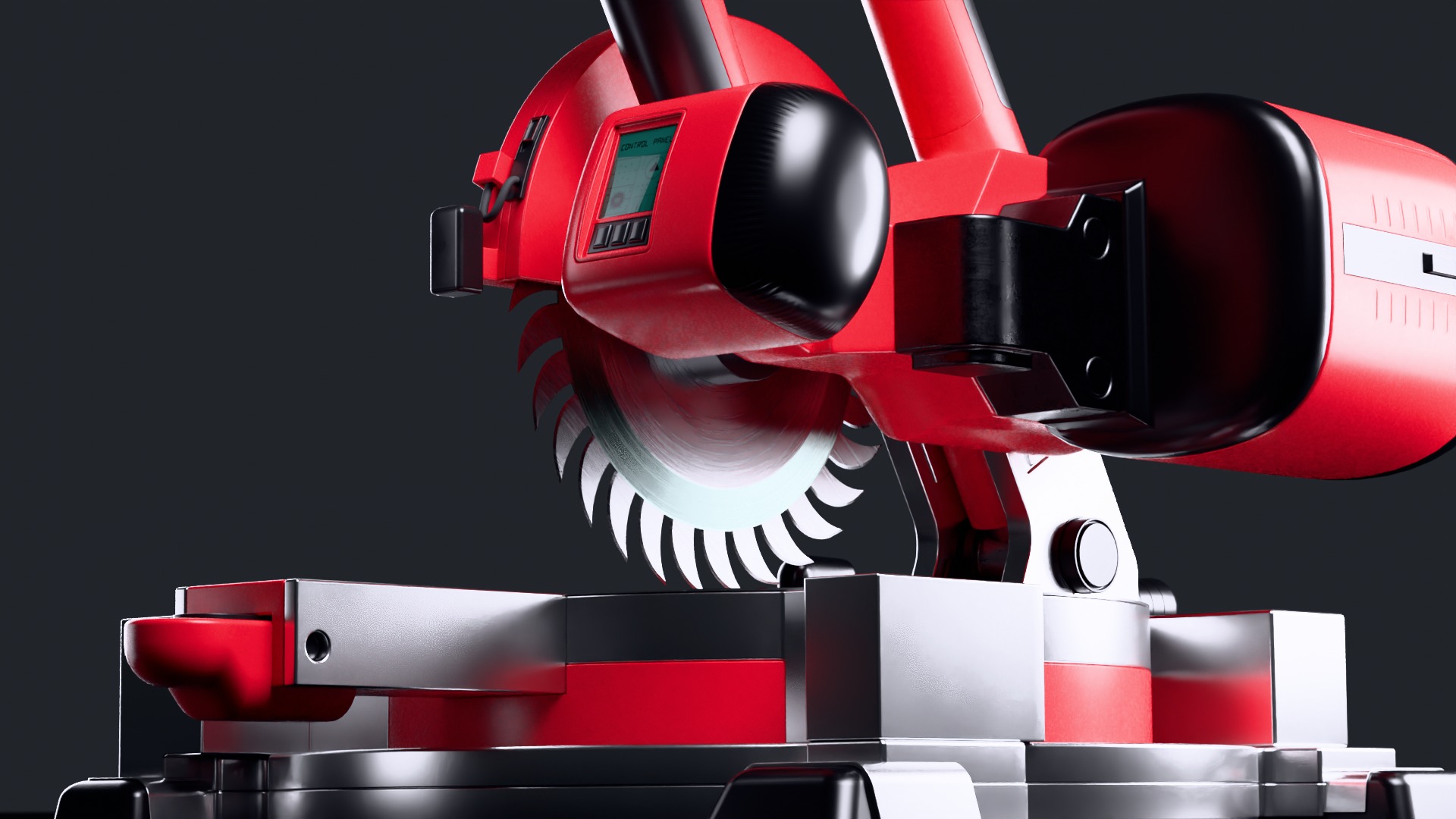 Miter Saw Low-poly 3D model_15