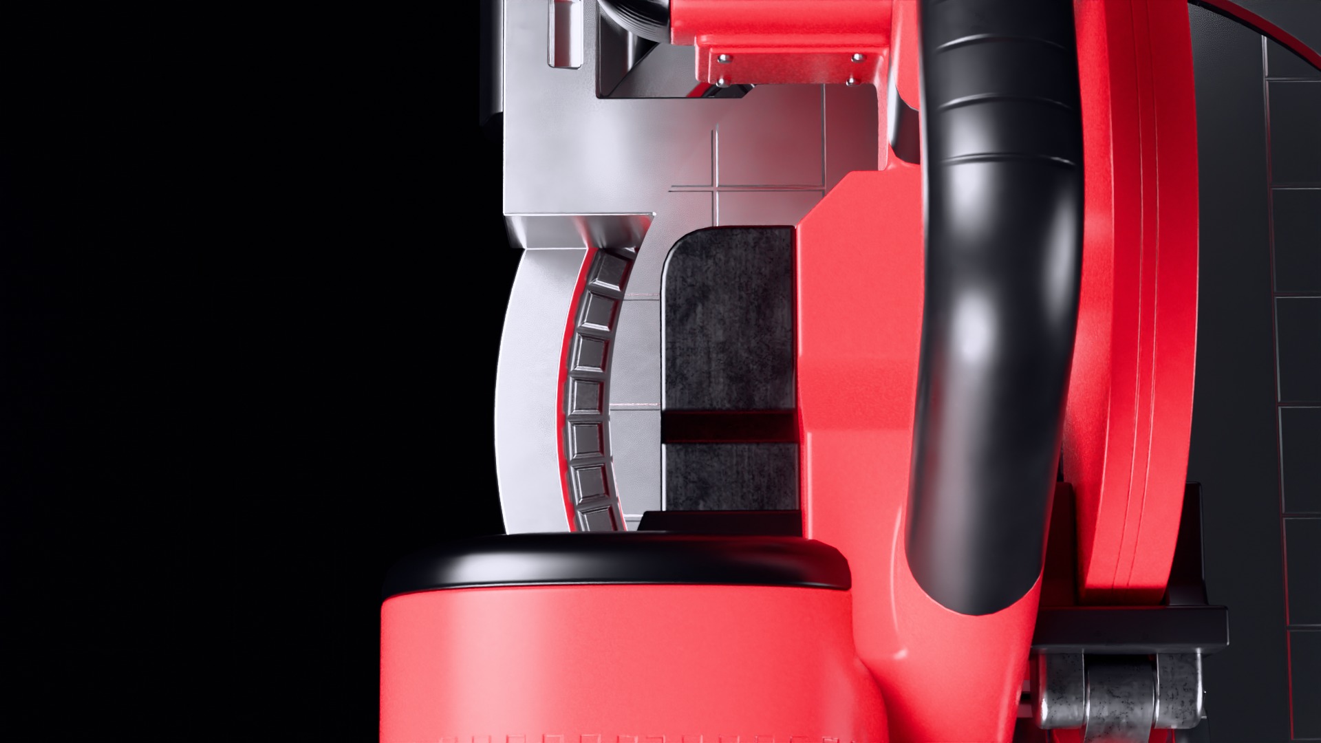 Miter Saw Low-poly 3D model_16