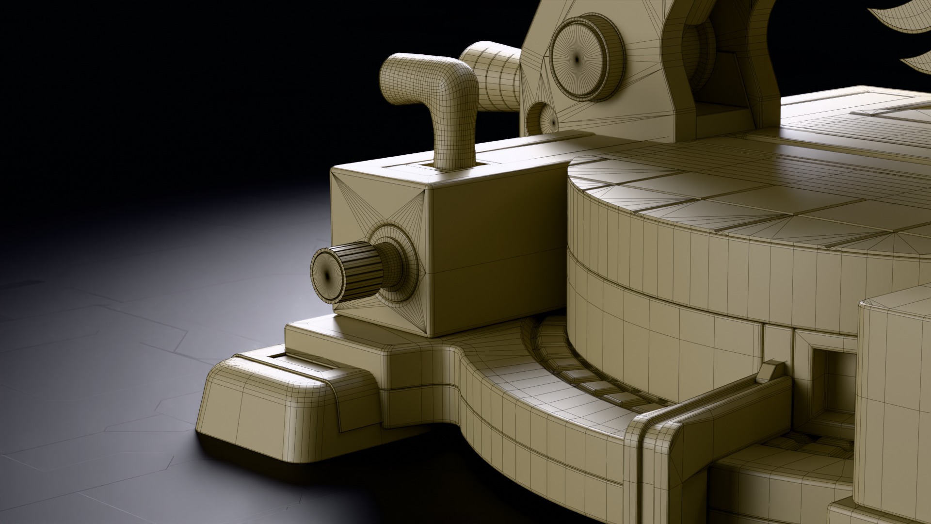 Miter Saw Low-poly 3D model_9