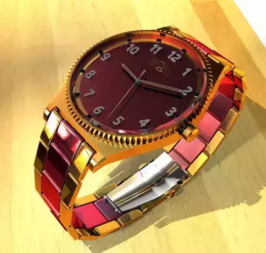 Watch gold and Free 3D model